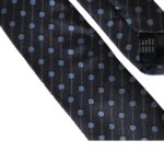 Dolce & Gabbana Black Blue Polka Dot Silk Adjustable Men Tie | Regal Royce