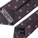 Dolce & Gabbana Purple 100% Silk Polka Dot Adjustable Men Tie | Regal Royce