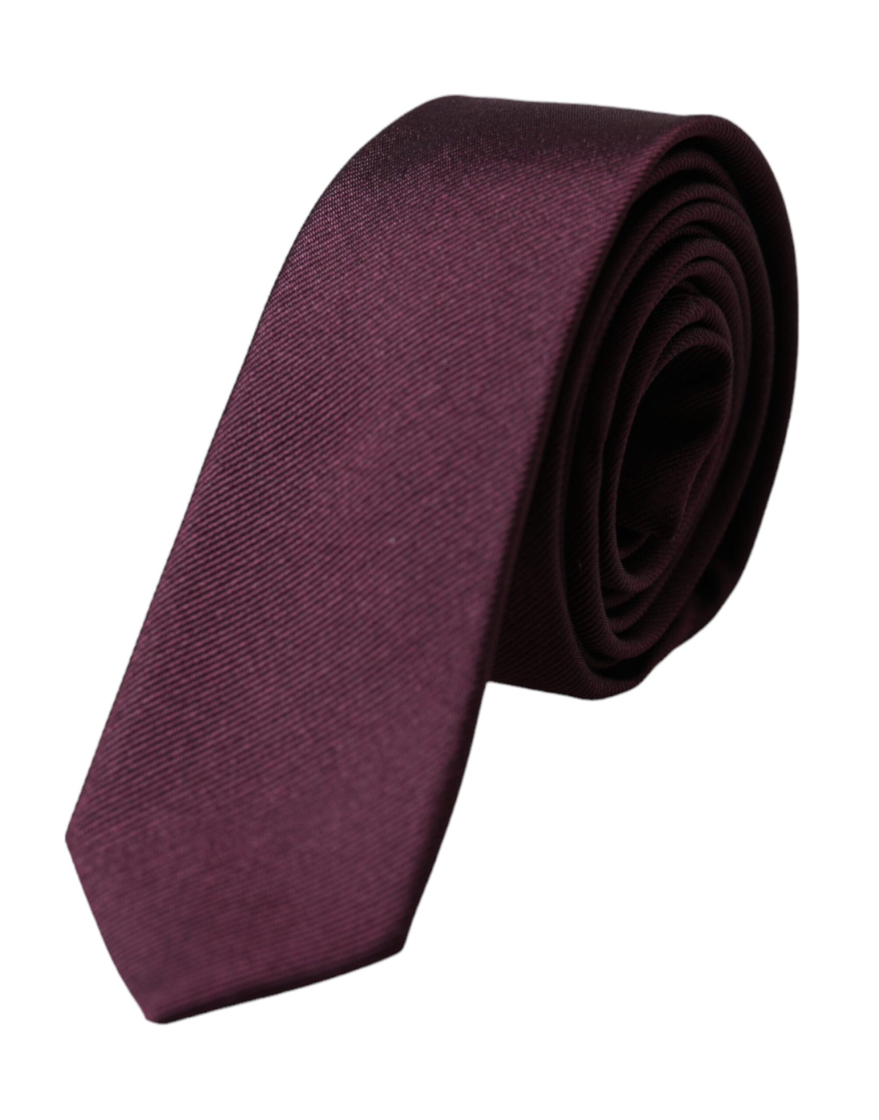 Dolce & Gabbana Bordeaux Solid 100% Silk Adjustable Men Tie | Regal Royce