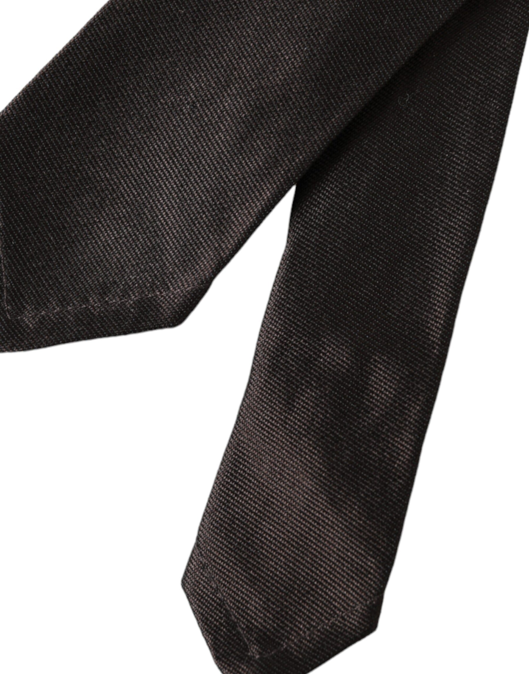 Dolce & Gabbana Brown Solid 100% Silk Adjustable Tie | Regal Royce