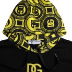 Dolce & Gabbana Black Logo Cotton Hooded Sweatshirt Sweater | Regal Royce
