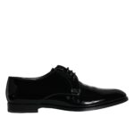Dolce & Gabbana Black Calfskin Leather Derby Men Dress Shoes | Regal Royce