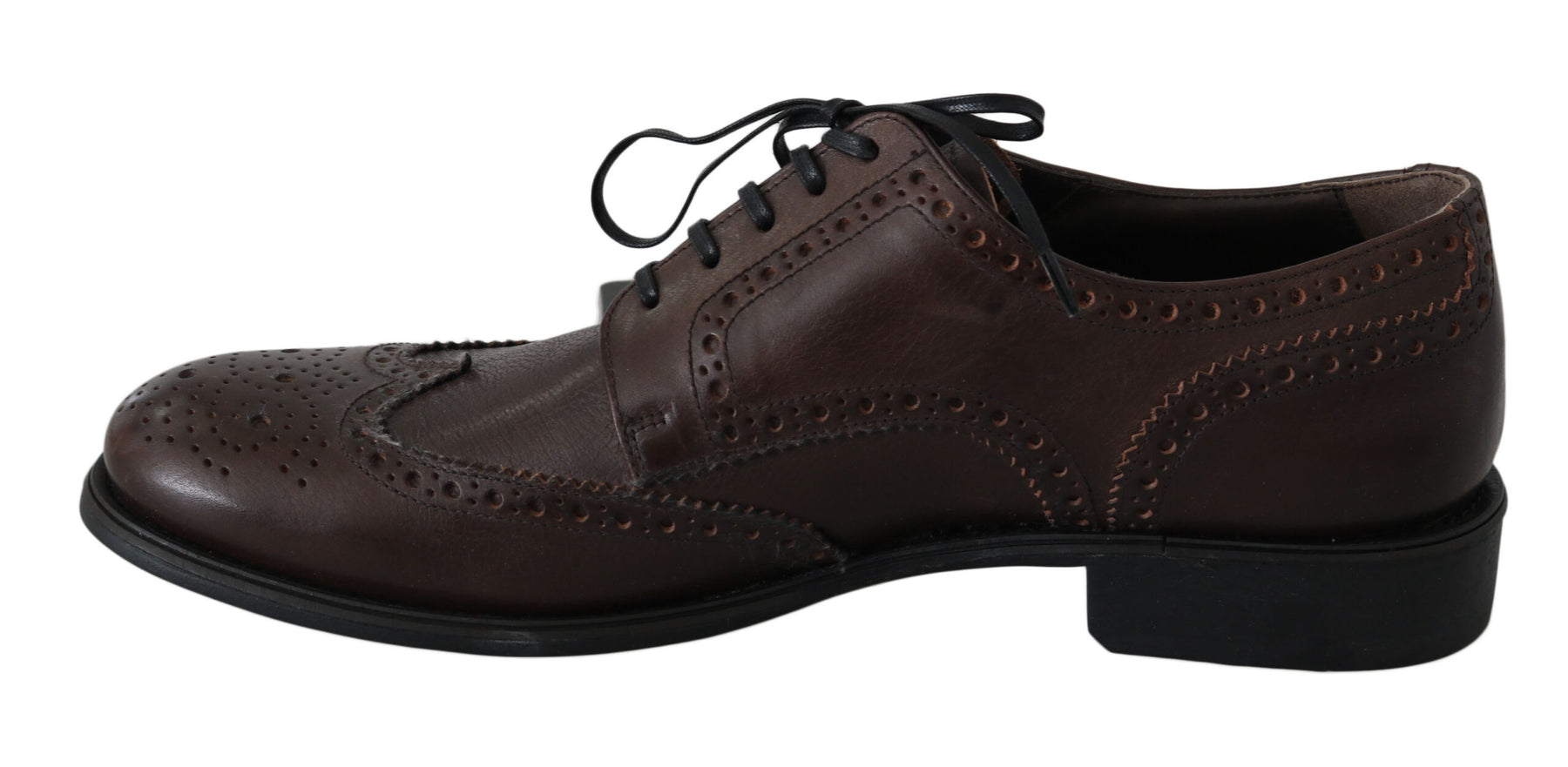 Dolce & Gabbana Brown Leather Brogue Derby Dress Shoes | Regal Royce
