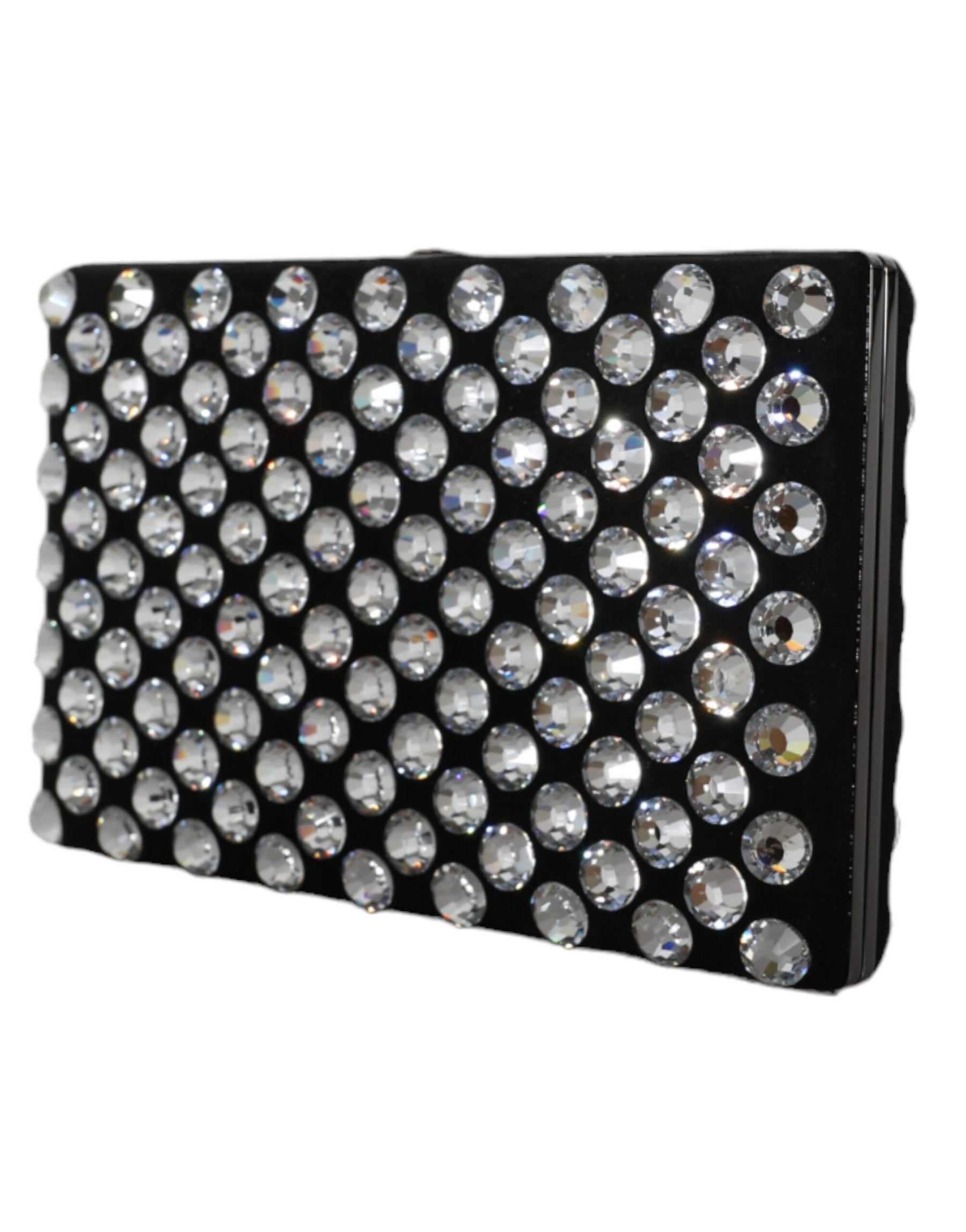 Dolce & Gabbana Black Velvet Crystal Clutch Evening Party Purse Bag | Regal Royce