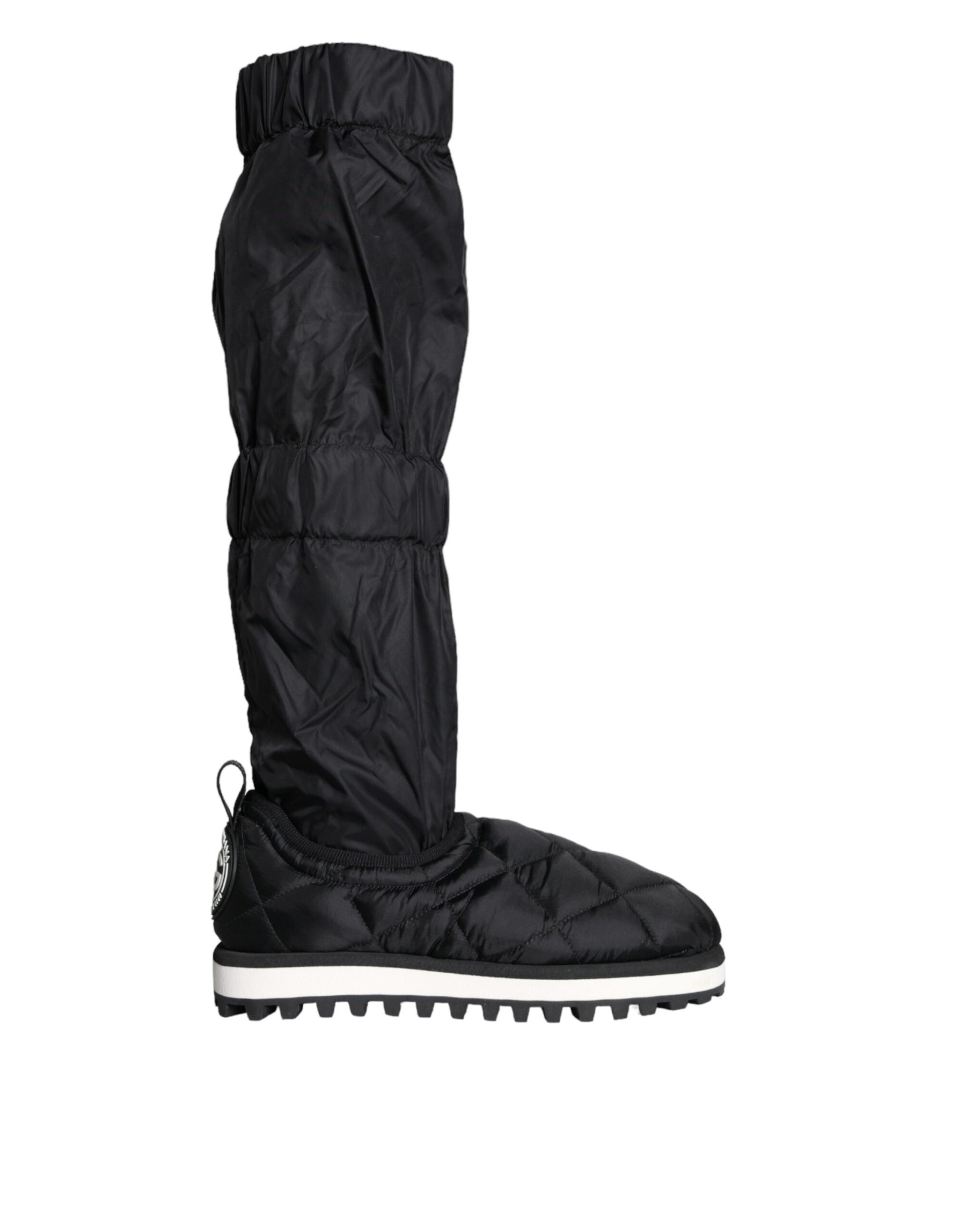 Dolce & Gabbana Black Quilted High Top Boots Sneakers Shoes | Regal Royce