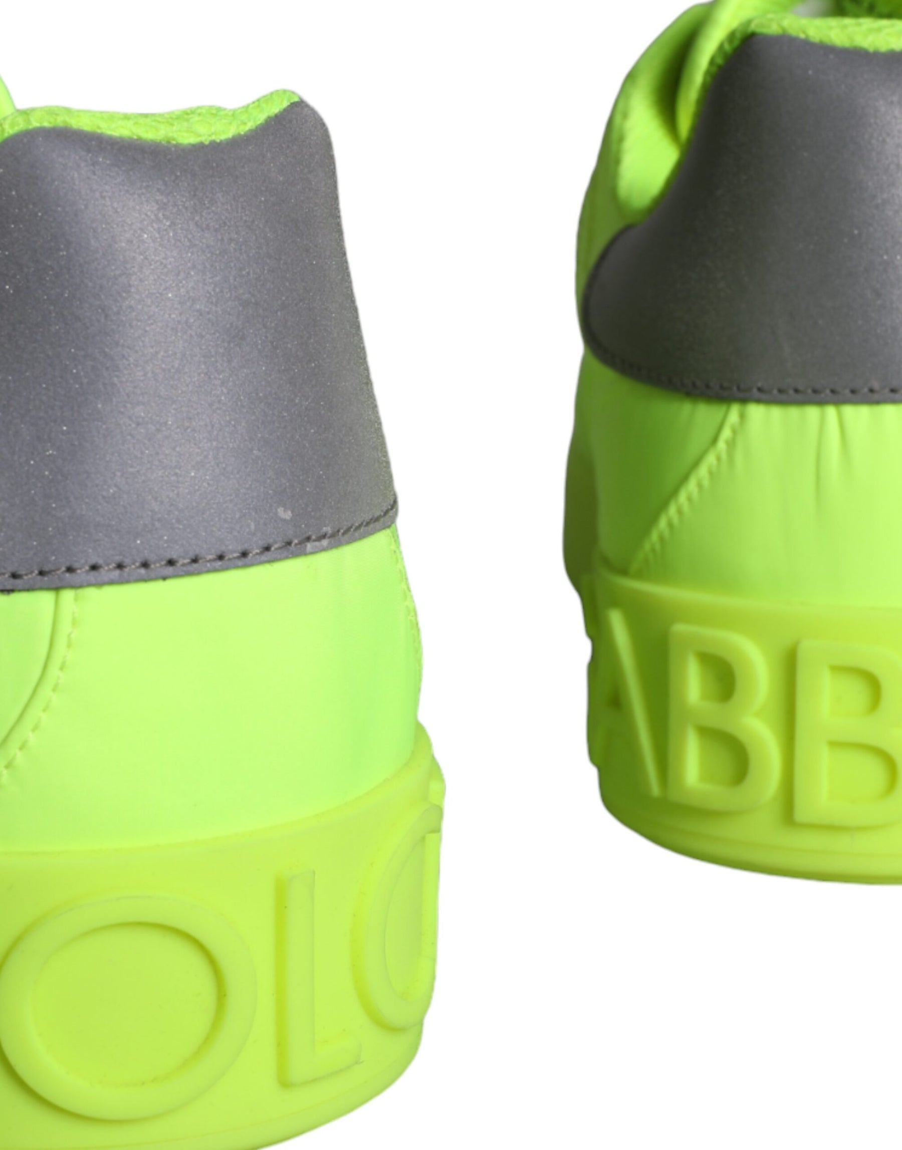 Dolce & Gabbana Neon Green Logo Tape Low Top Sneakers Shoes | Regal Royce