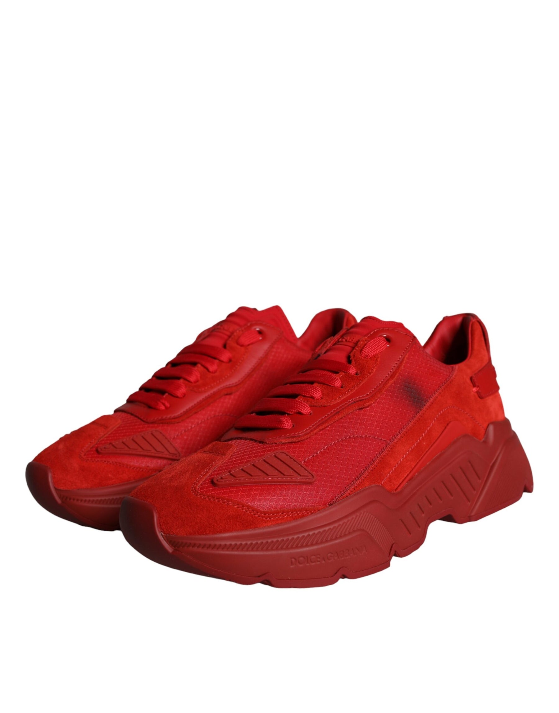 Dolce & Gabbana Red Leather Daymaster Low Top Sneakers Shoes | Regal Royce