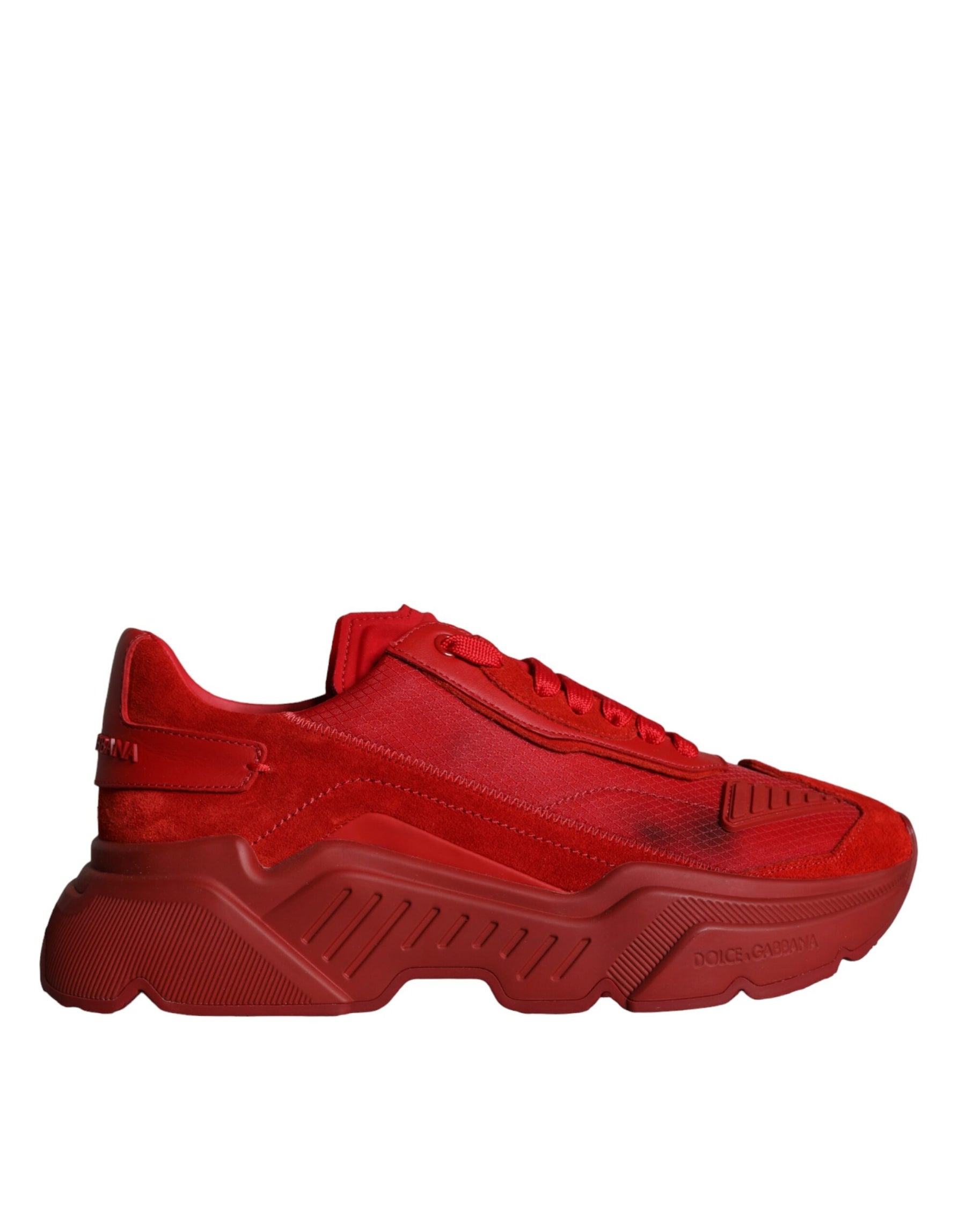 Dolce & Gabbana Red Leather Daymaster Low Top Sneakers Shoes | Regal Royce