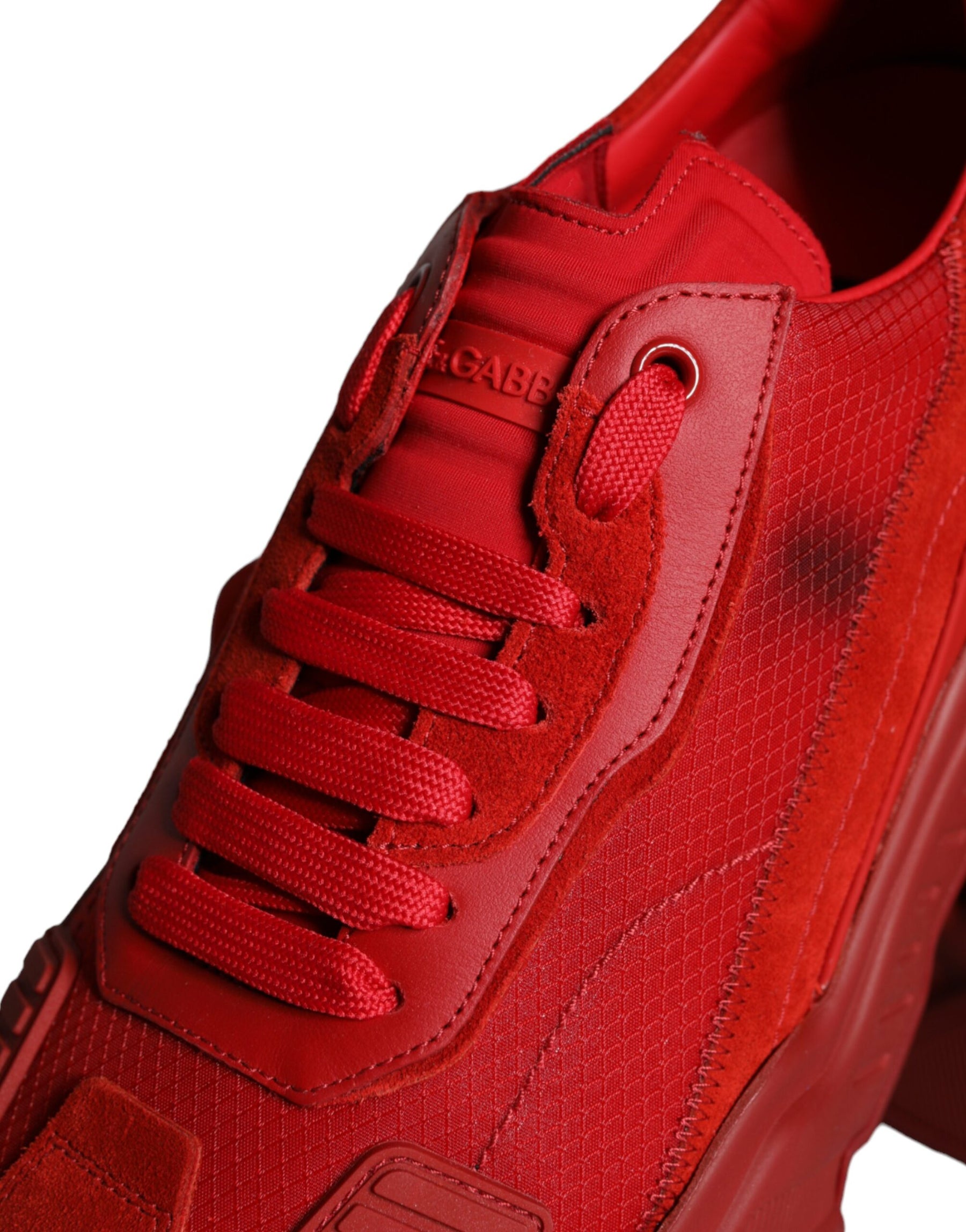 Dolce & Gabbana Red Leather Daymaster Low Top Sneakers Shoes | Regal Royce