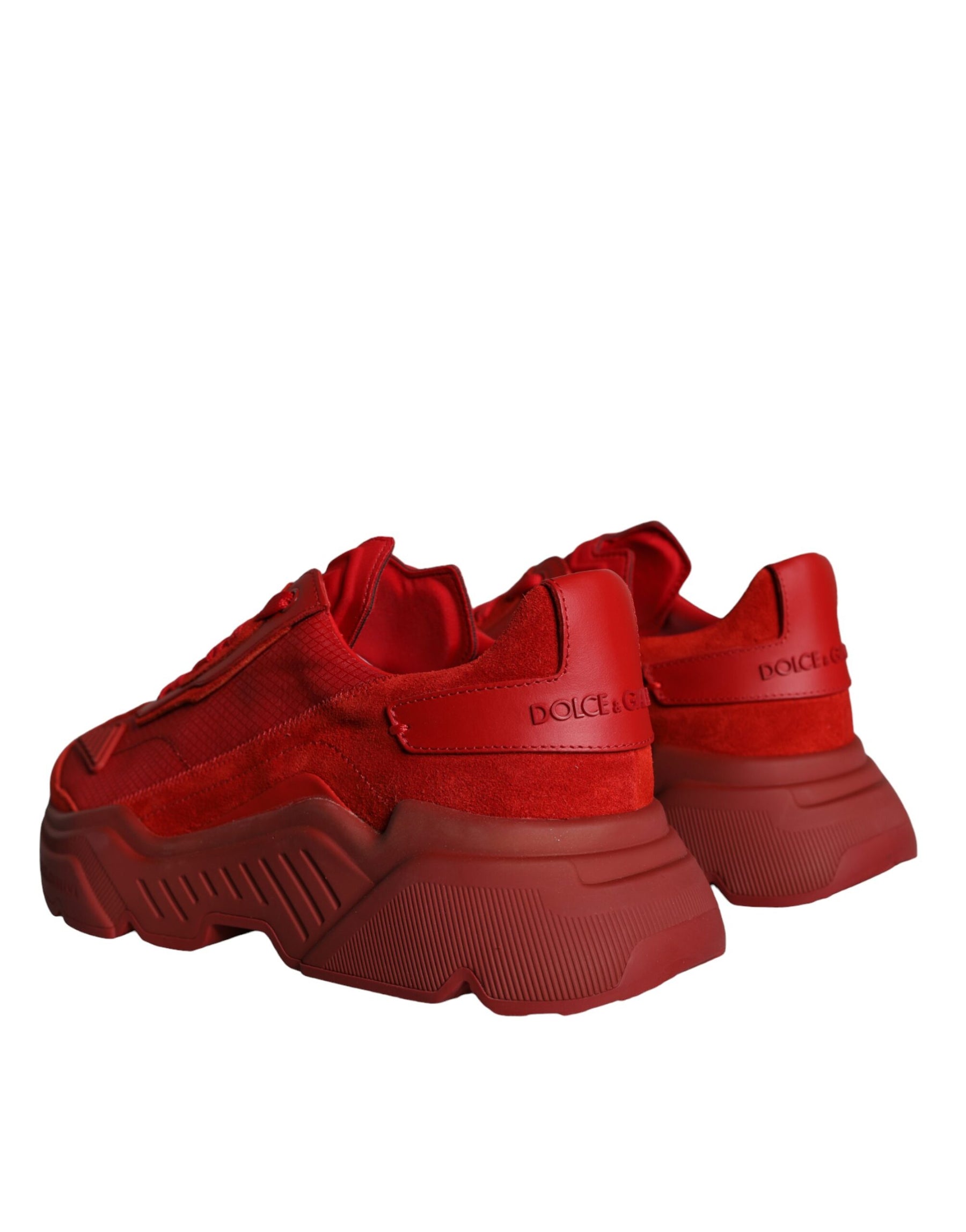 Dolce & Gabbana Red Leather Daymaster Low Top Sneakers Shoes | Regal Royce