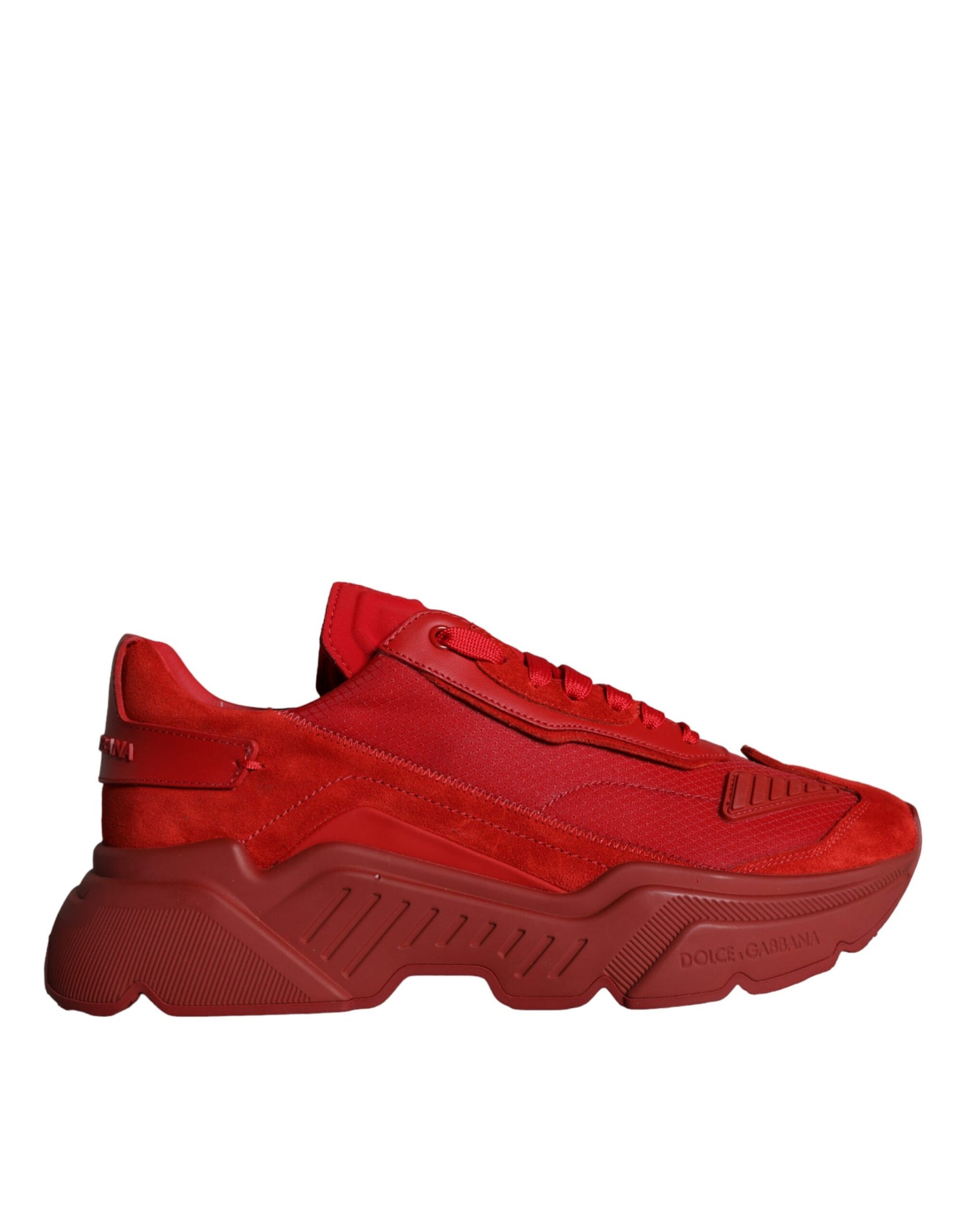 Dolce & Gabbana Red Leather Daymaster Low Top Sneakers Shoes | Regal Royce