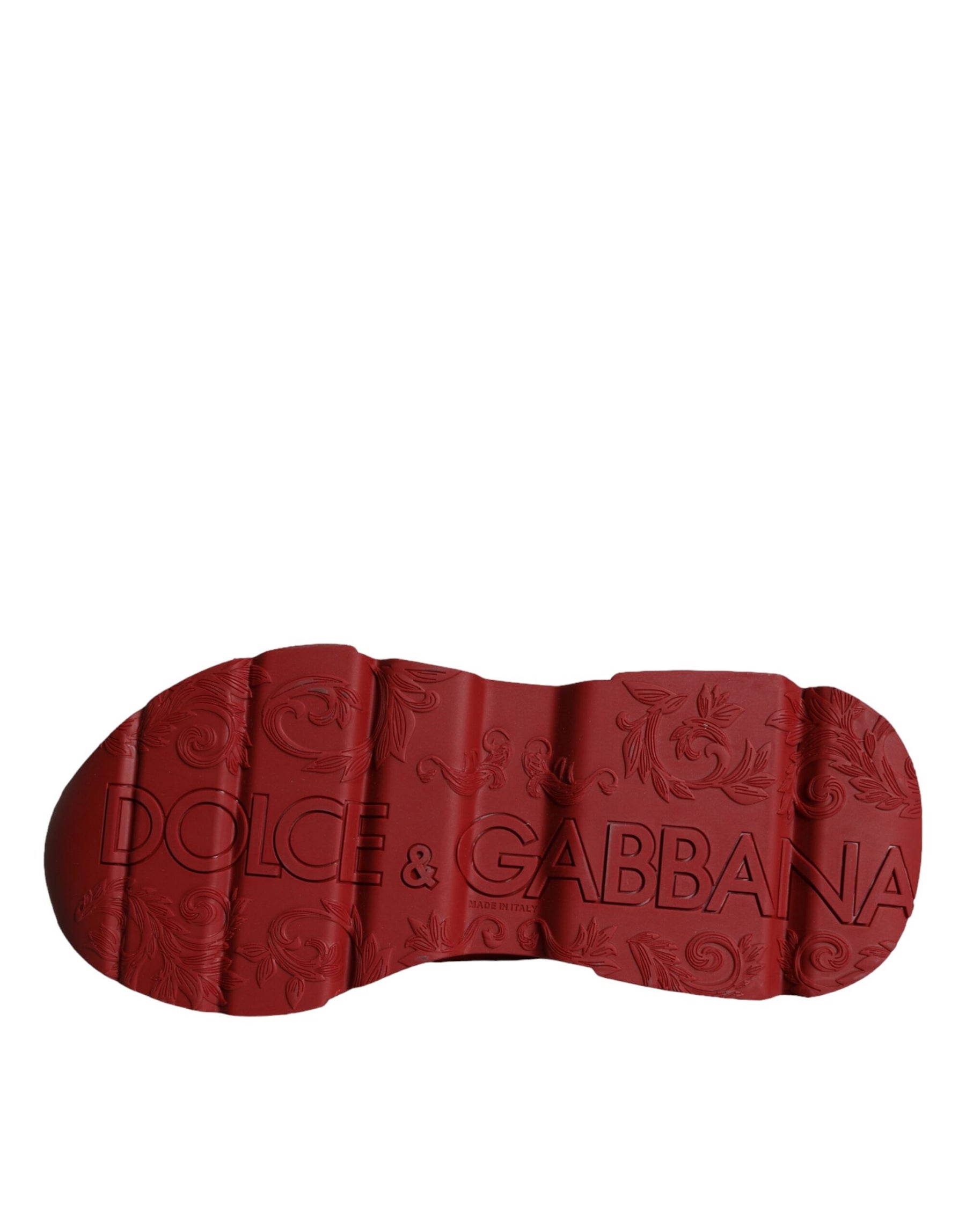 Dolce & Gabbana Red Leather Daymaster Low Top Sneakers Shoes | Regal Royce