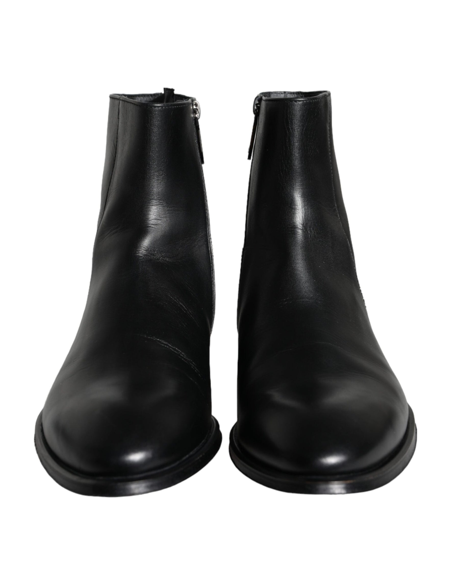 Dolce & Gabbana Black Calf Leather Men Ankle Boots Men Shoes | Regal Royce