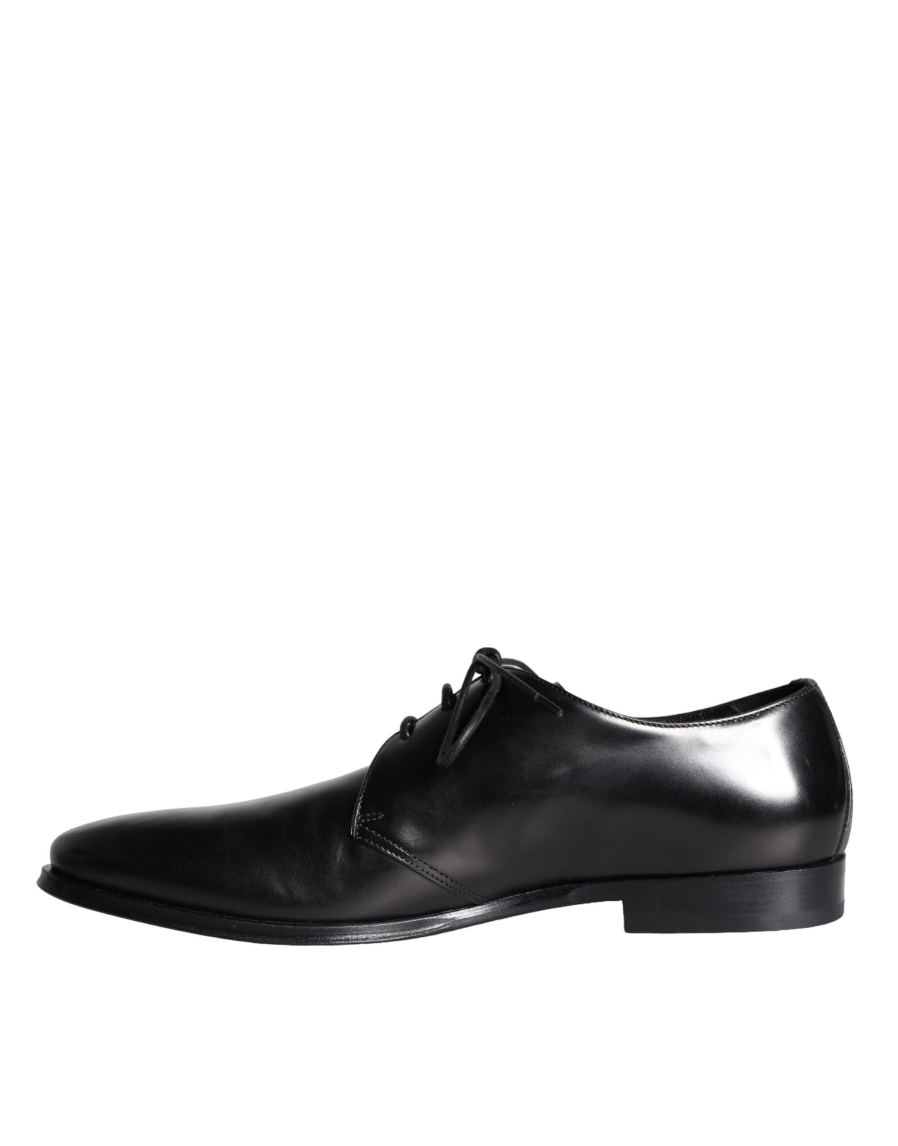 Dolce & Gabbana Black Calfskin Leather Derby Men Dress Shoes | Regal Royce