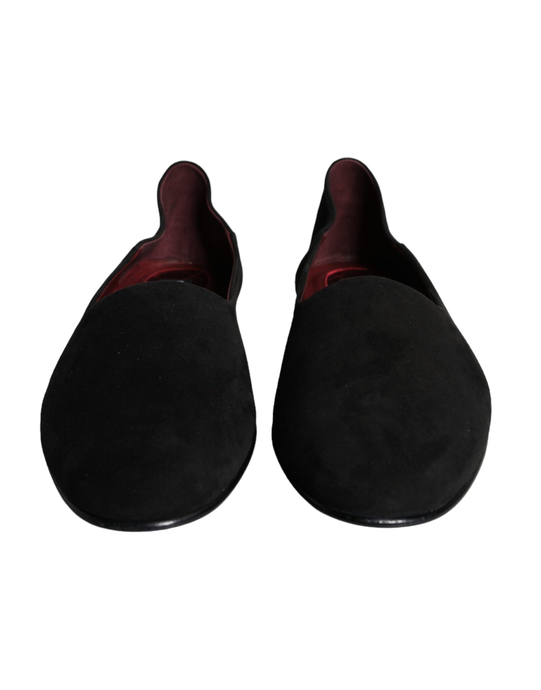 Dolce & Gabbana Black Suede Loafers Formal Slip On Shoes | Regal Royce