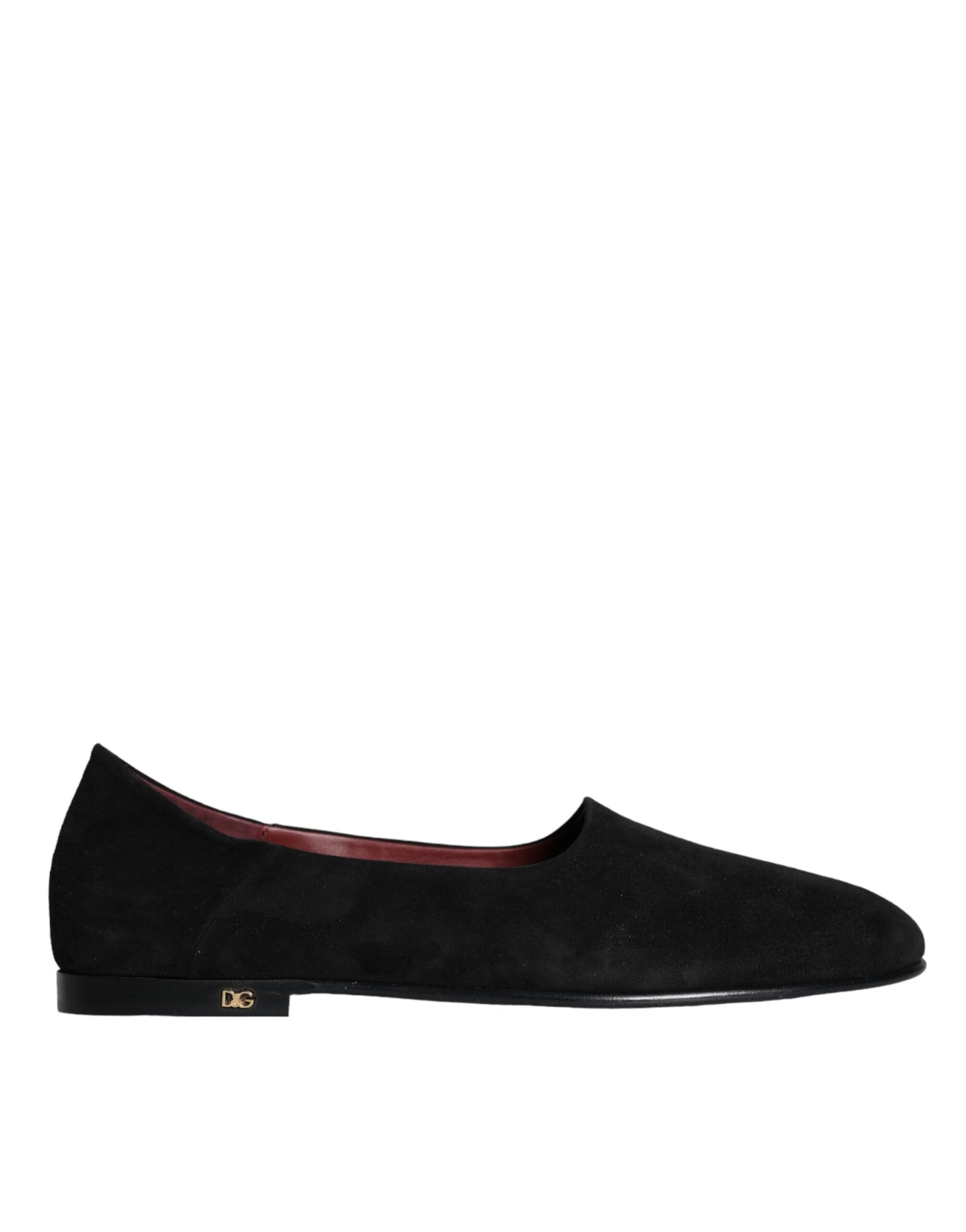 Dolce & Gabbana Black Suede Loafers Formal Slip On Shoes | Regal Royce