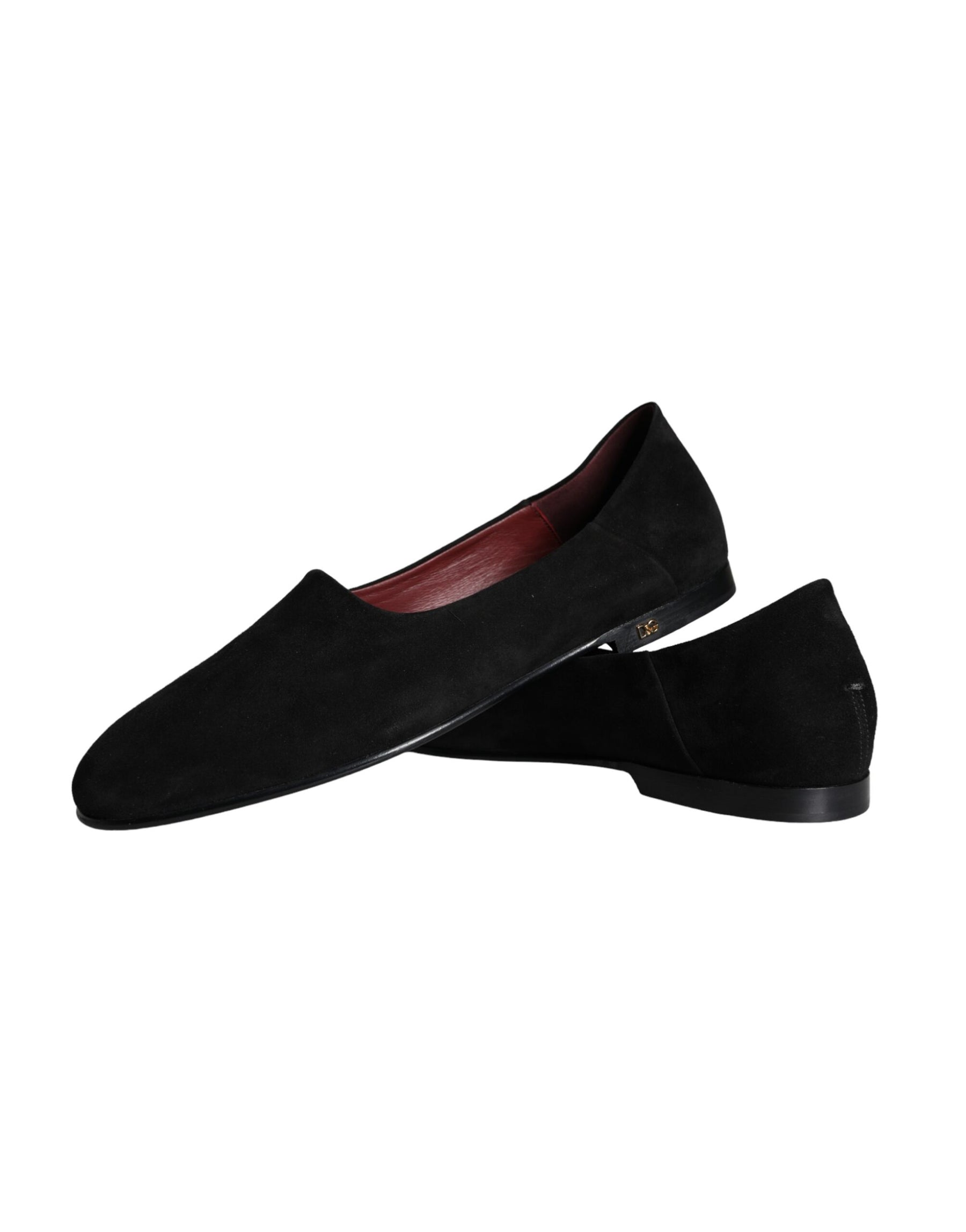 Dolce & Gabbana Black Suede Loafers Formal Slip On Shoes | Regal Royce