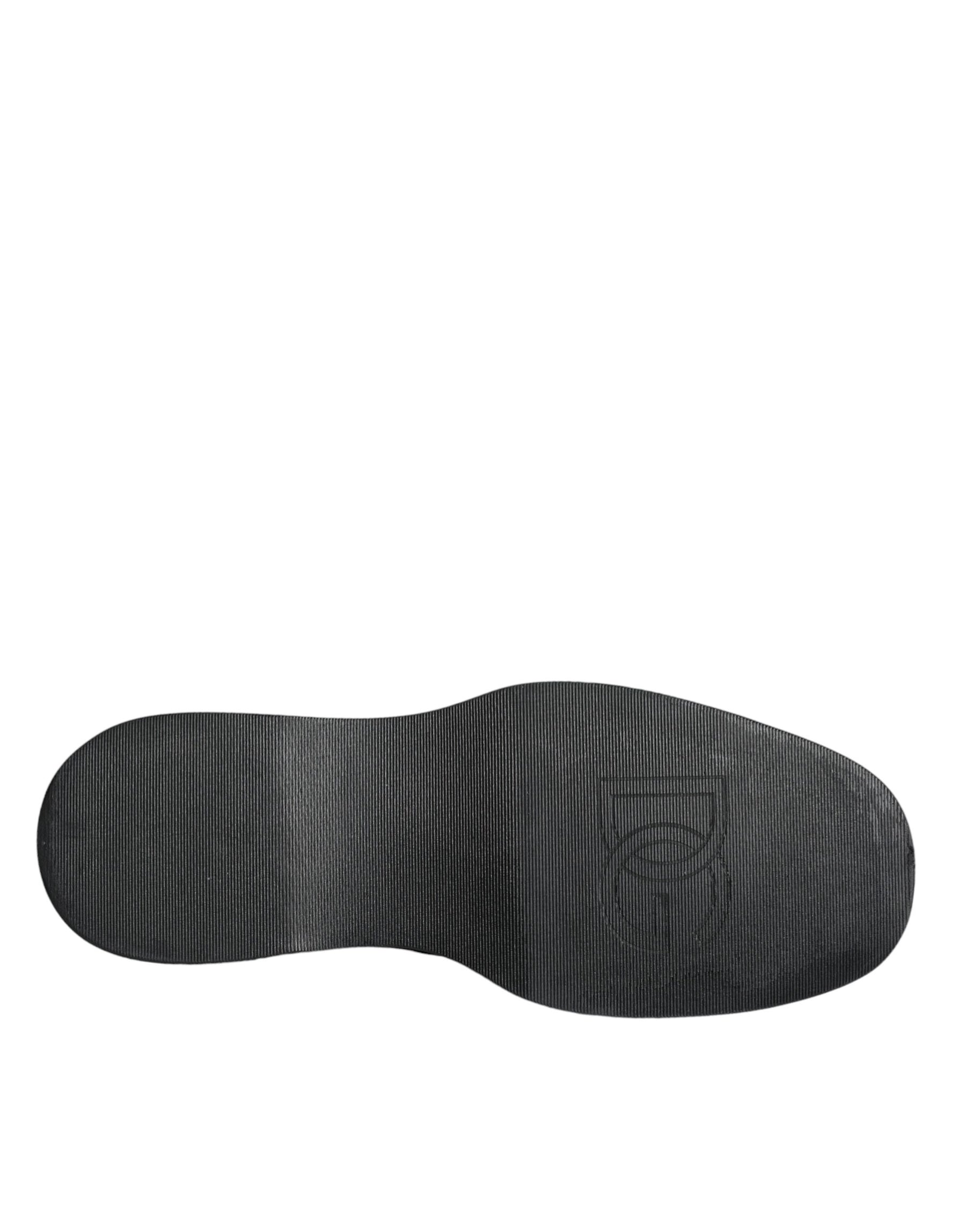 Dolce & Gabbana Black Calf Leather Derby Formal Dress Shoes | Regal Royce