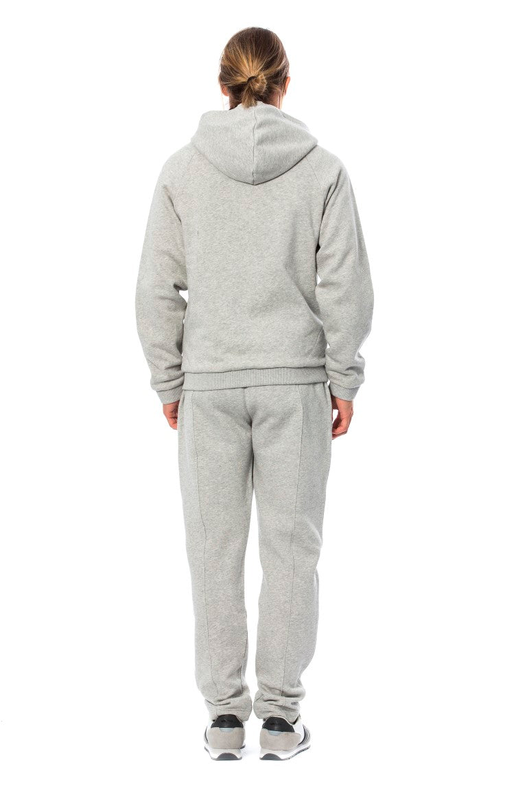 Billionaire Italian Couture Gray Cotton Hooded Sweatsuit | Regal Royce