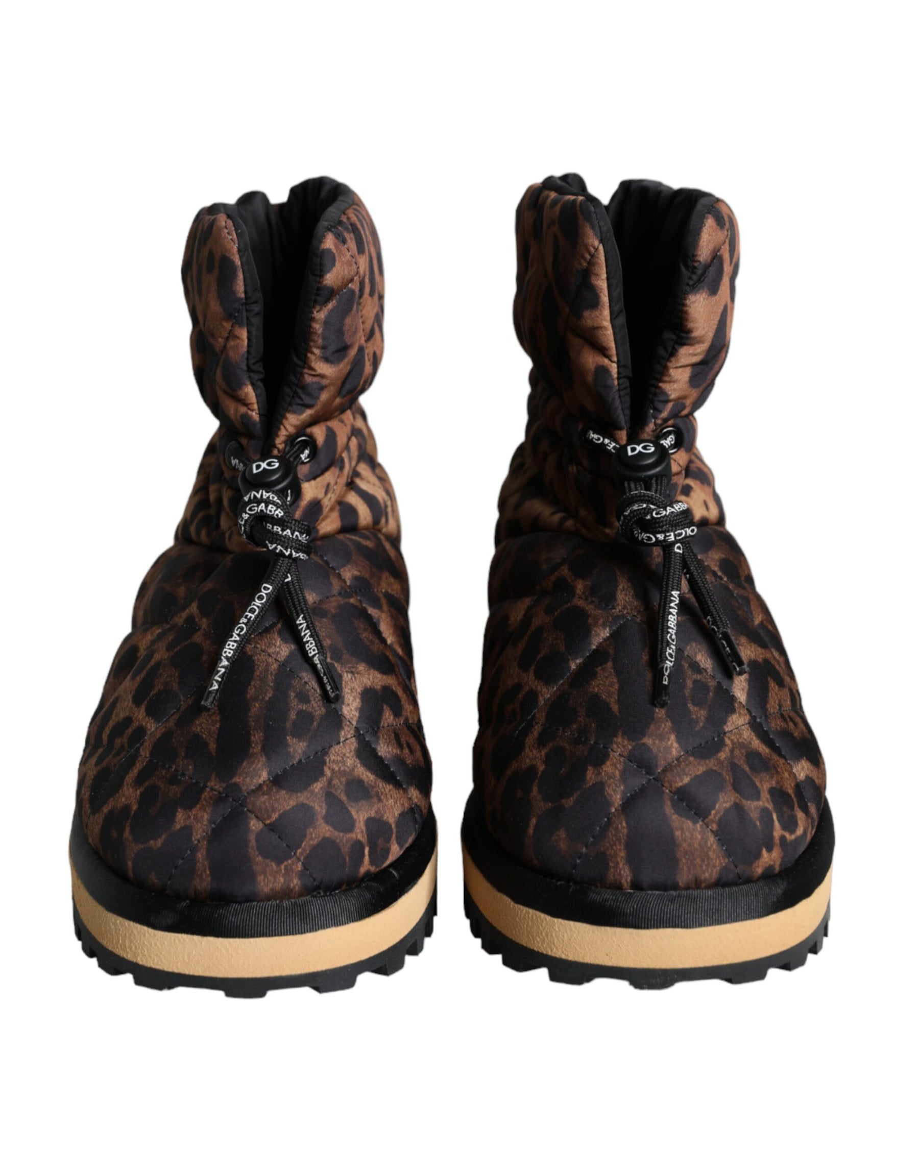 Dolce & Gabbana Brown Leopard Ankle Boots Padded Shoes | Regal Royce