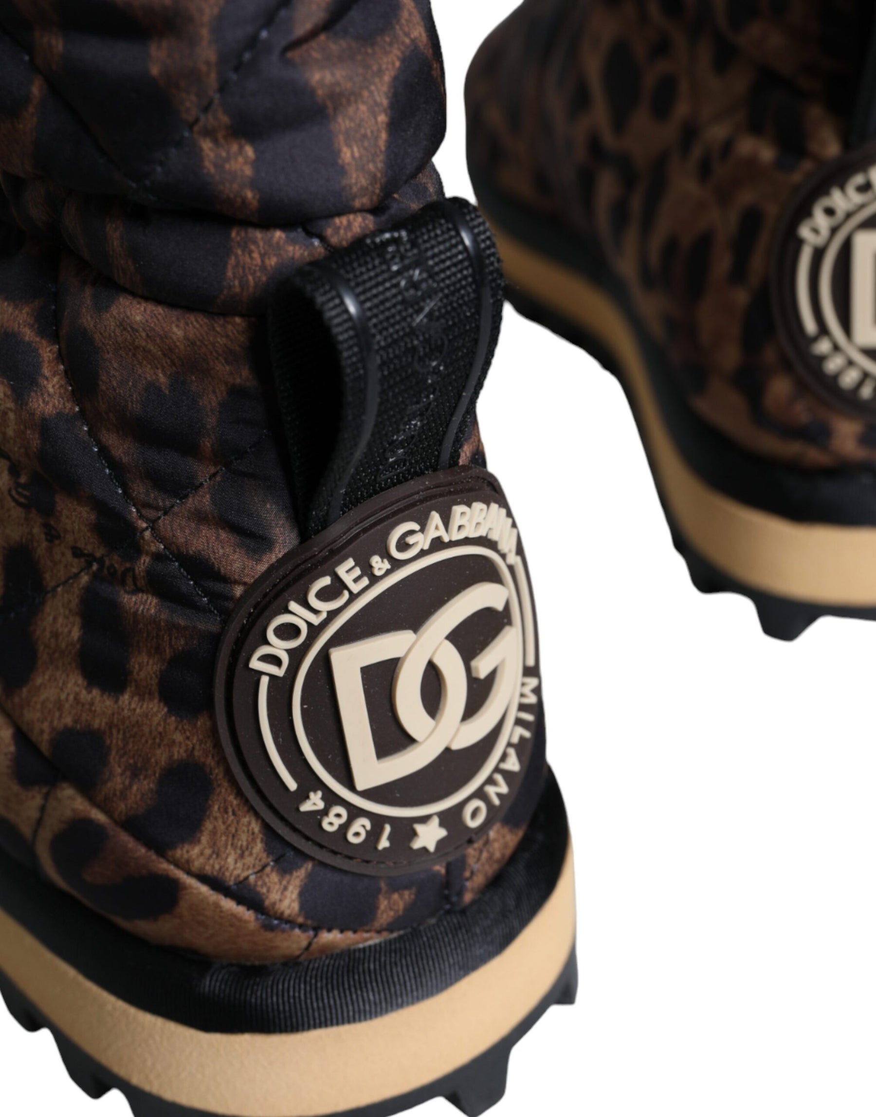 Dolce & Gabbana Brown Leopard Ankle Boots Padded Shoes | Regal Royce
