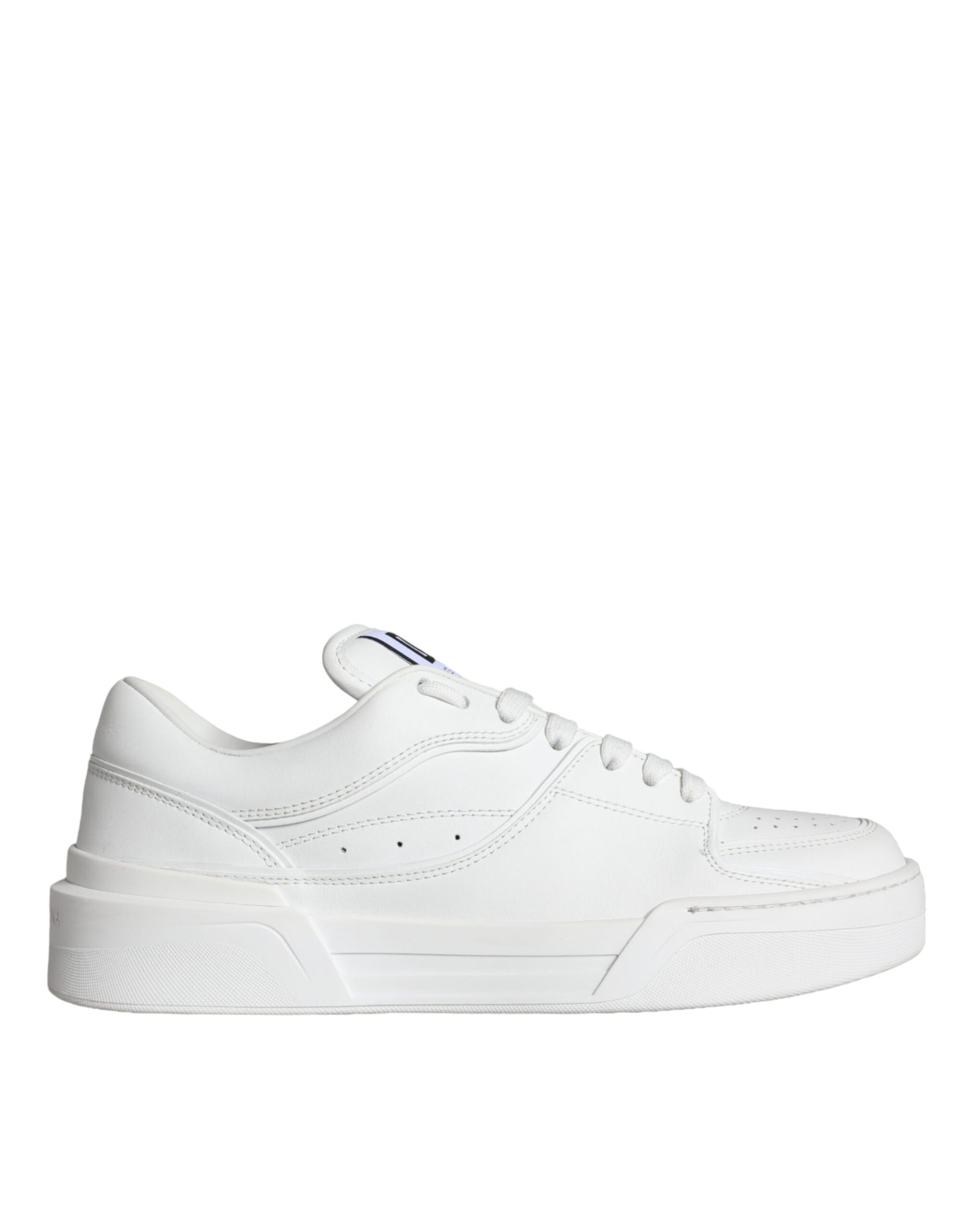 Dolce & Gabbana White Miami Leather Low Top Sneakers Shoes | Regal Royce