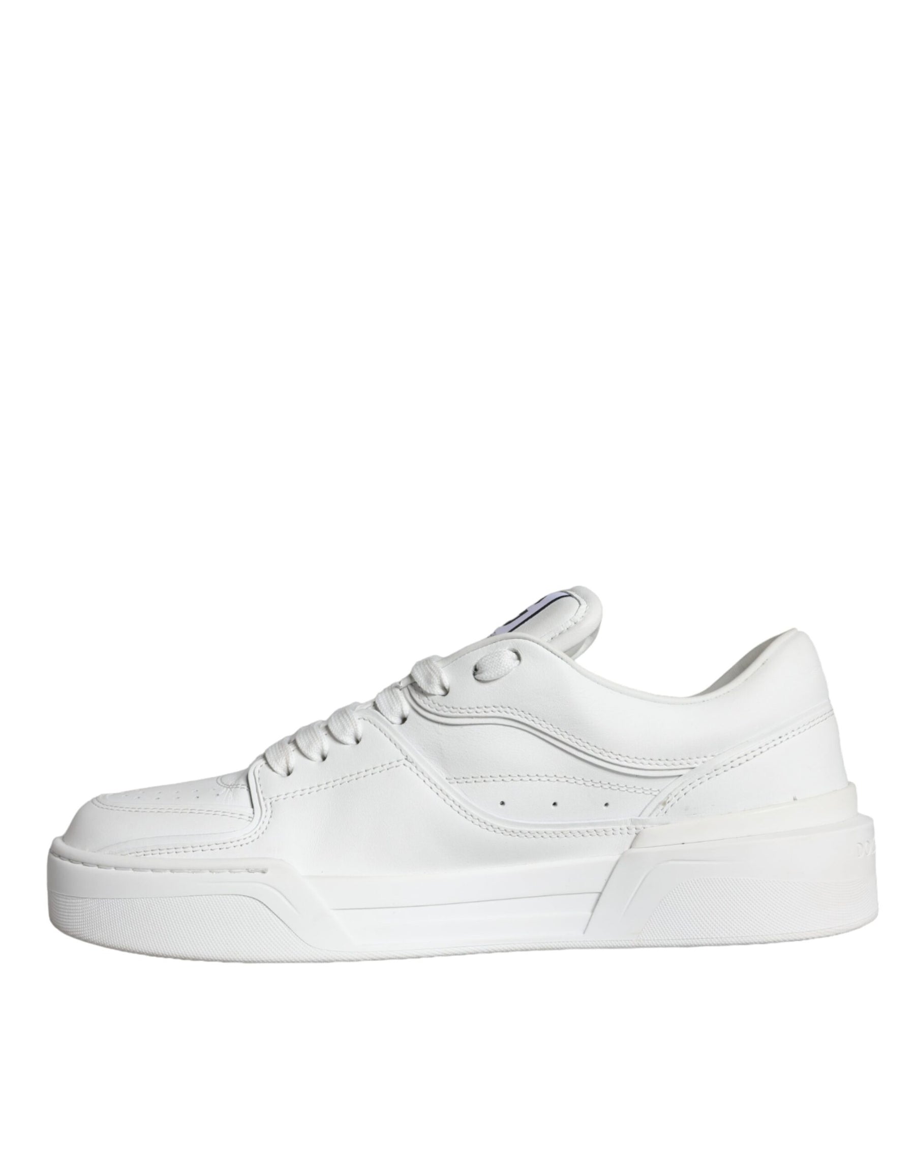 Dolce & Gabbana White Miami Leather Low Top Sneakers Shoes | Regal Royce