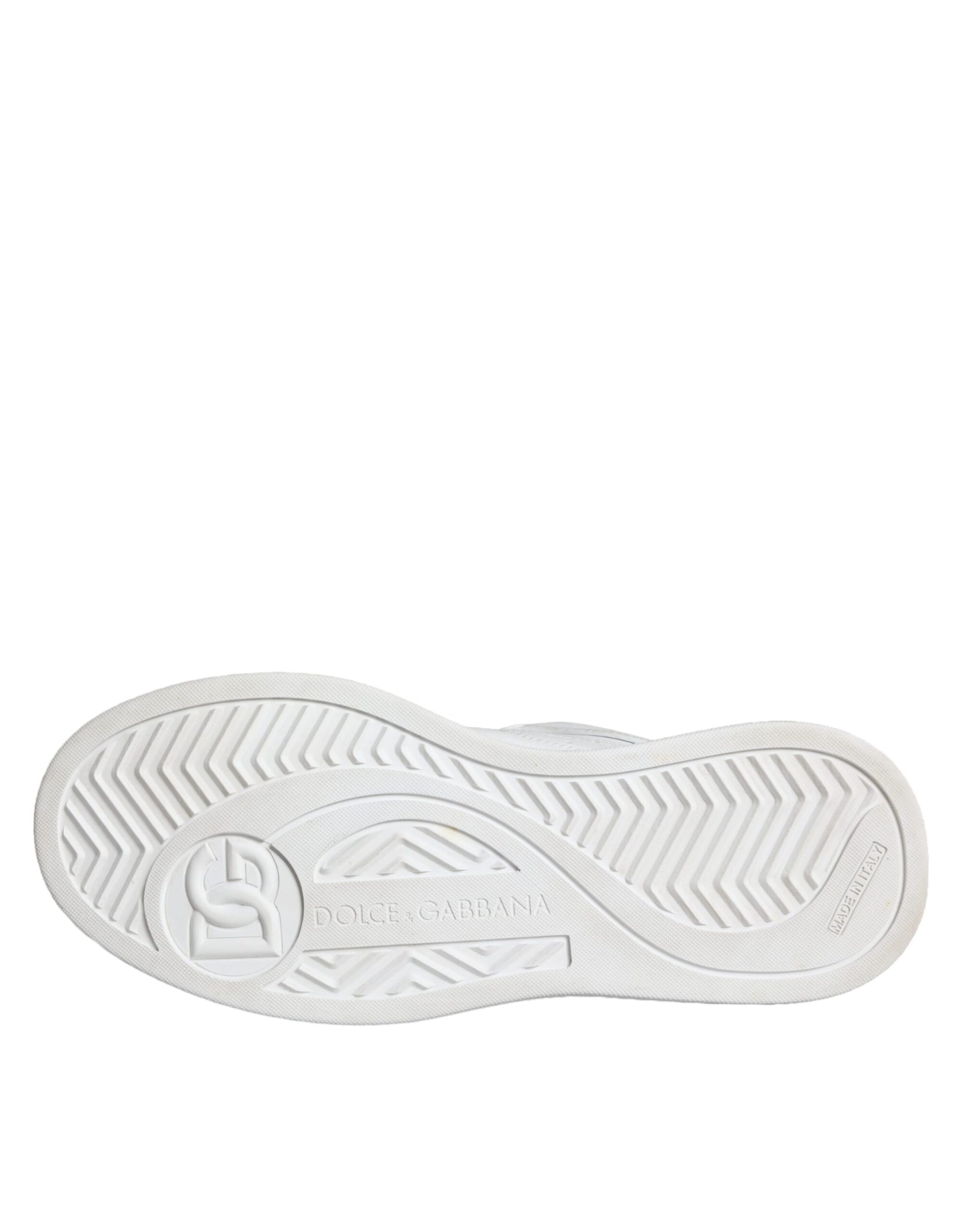 Dolce & Gabbana White Miami Leather Low Top Sneakers Shoes | Regal Royce