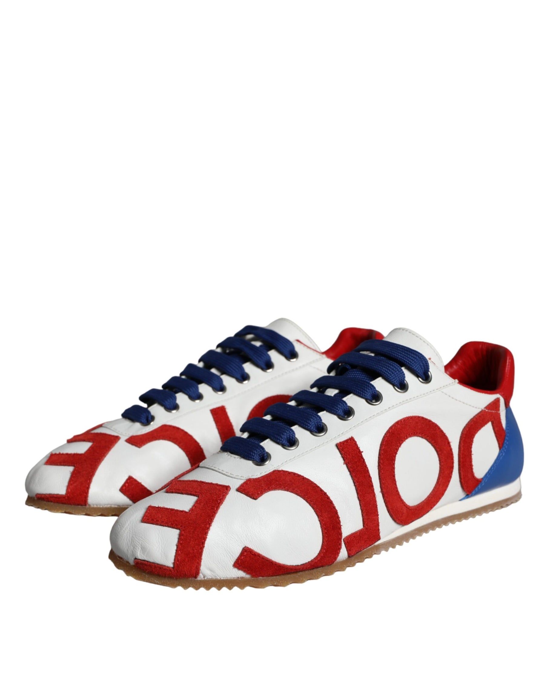 Dolce & Gabbana Multicolor Leather Logo Casual Sneakers Shoes | Regal Royce