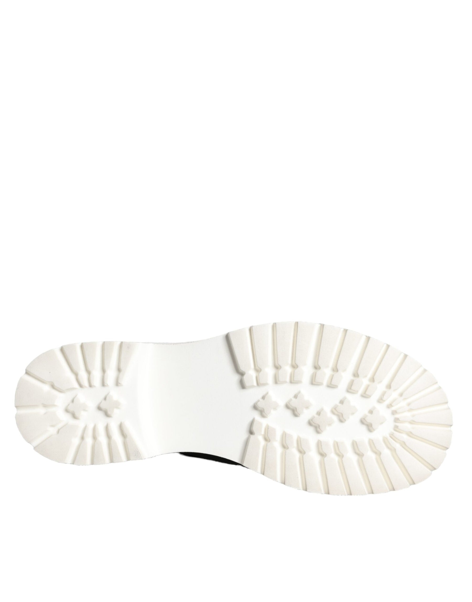 Dolce & Gabbana Black Leather Combat Mid Calf Boots Shoes | Regal Royce