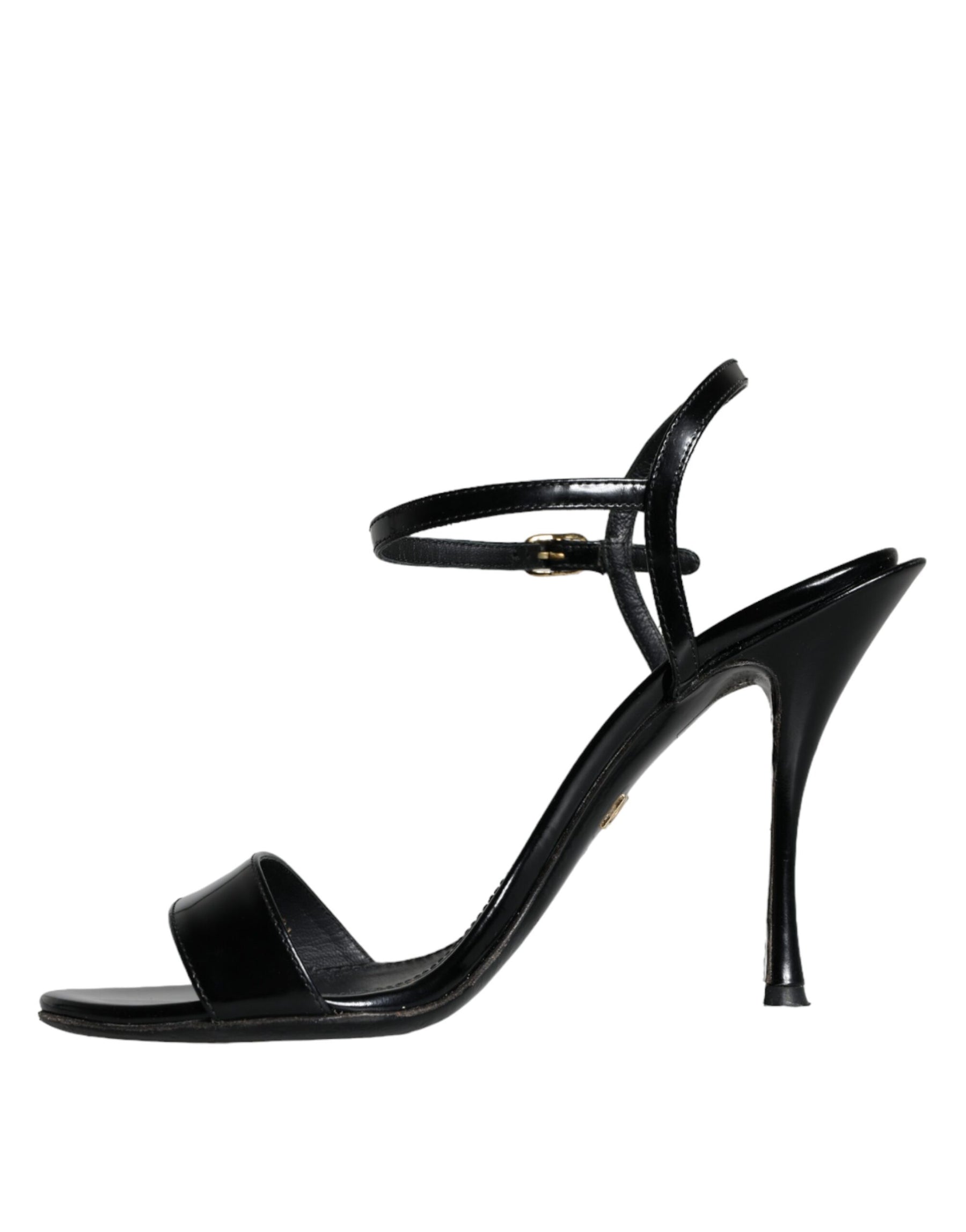Dolce & Gabbana Black KEIRA Leather Heels Sandals Shoes | Regal Royce