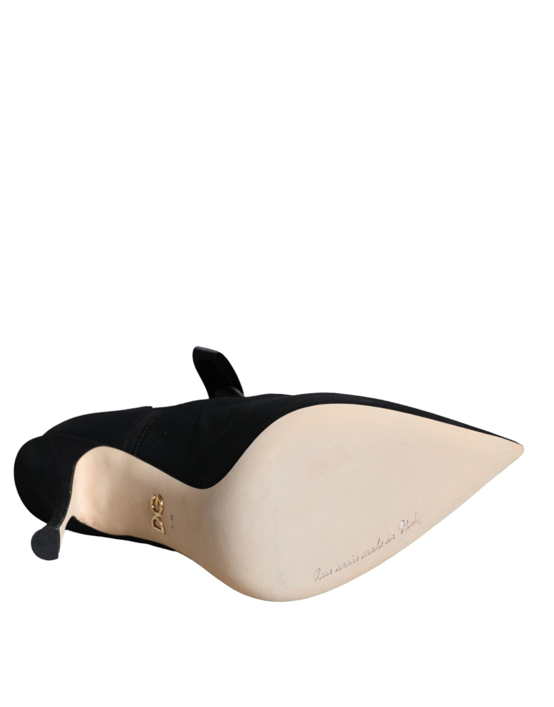 Dolce & Gabbana Black Stiletto Heels Mid Calf Boots Shoes | Regal Royce