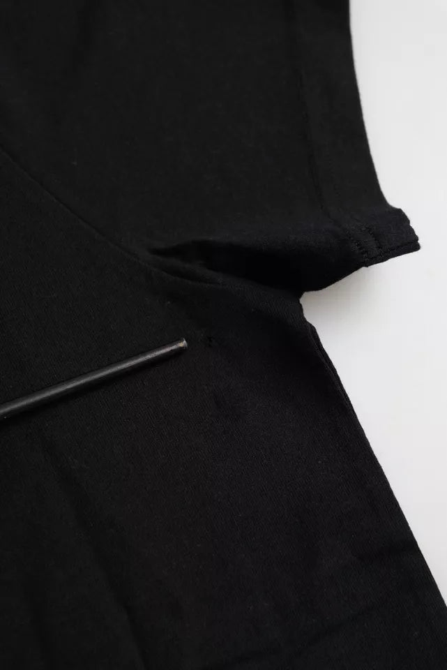 Balenciaga Black Cotton Logo Crew Neck Short Sleeves T-shirt | Regal Royce