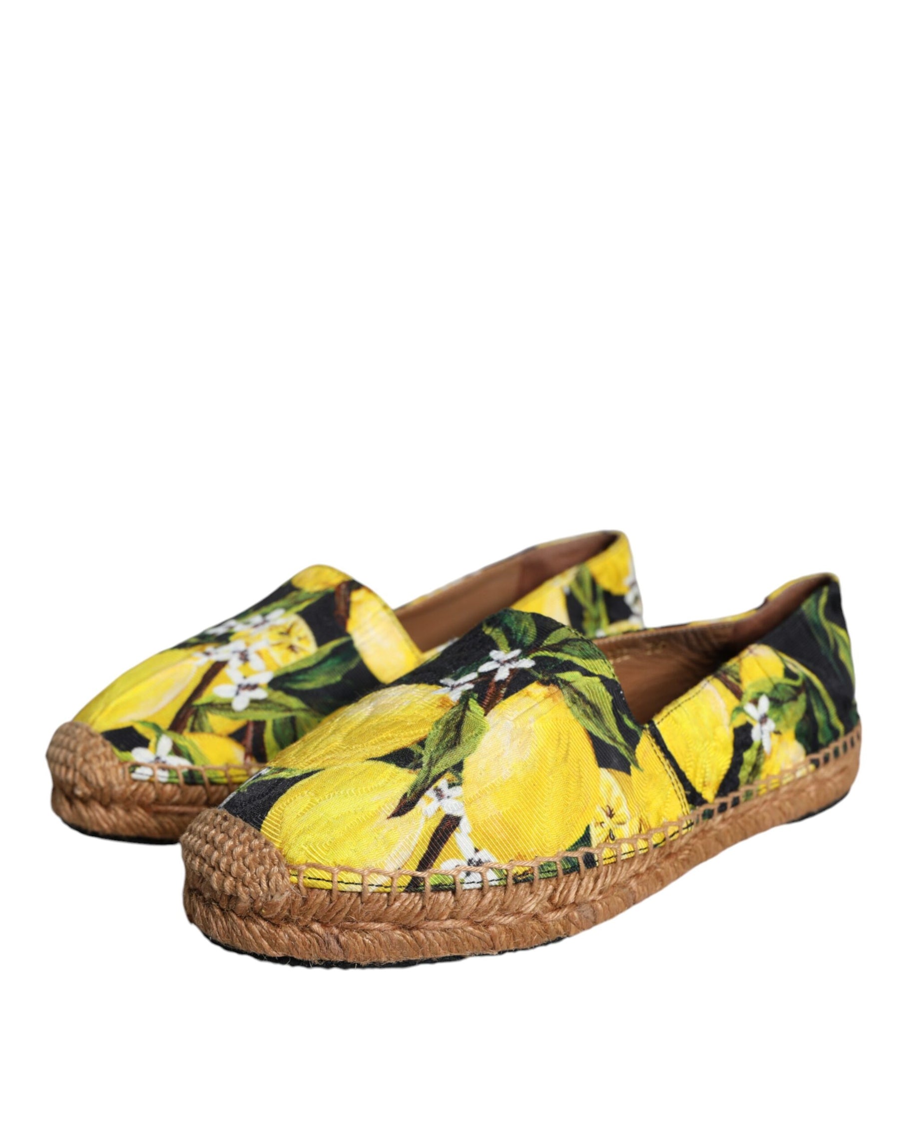 Dolce & Gabbana Multicolor Lemon Slip On Espadrilles Shoes | Regal Royce