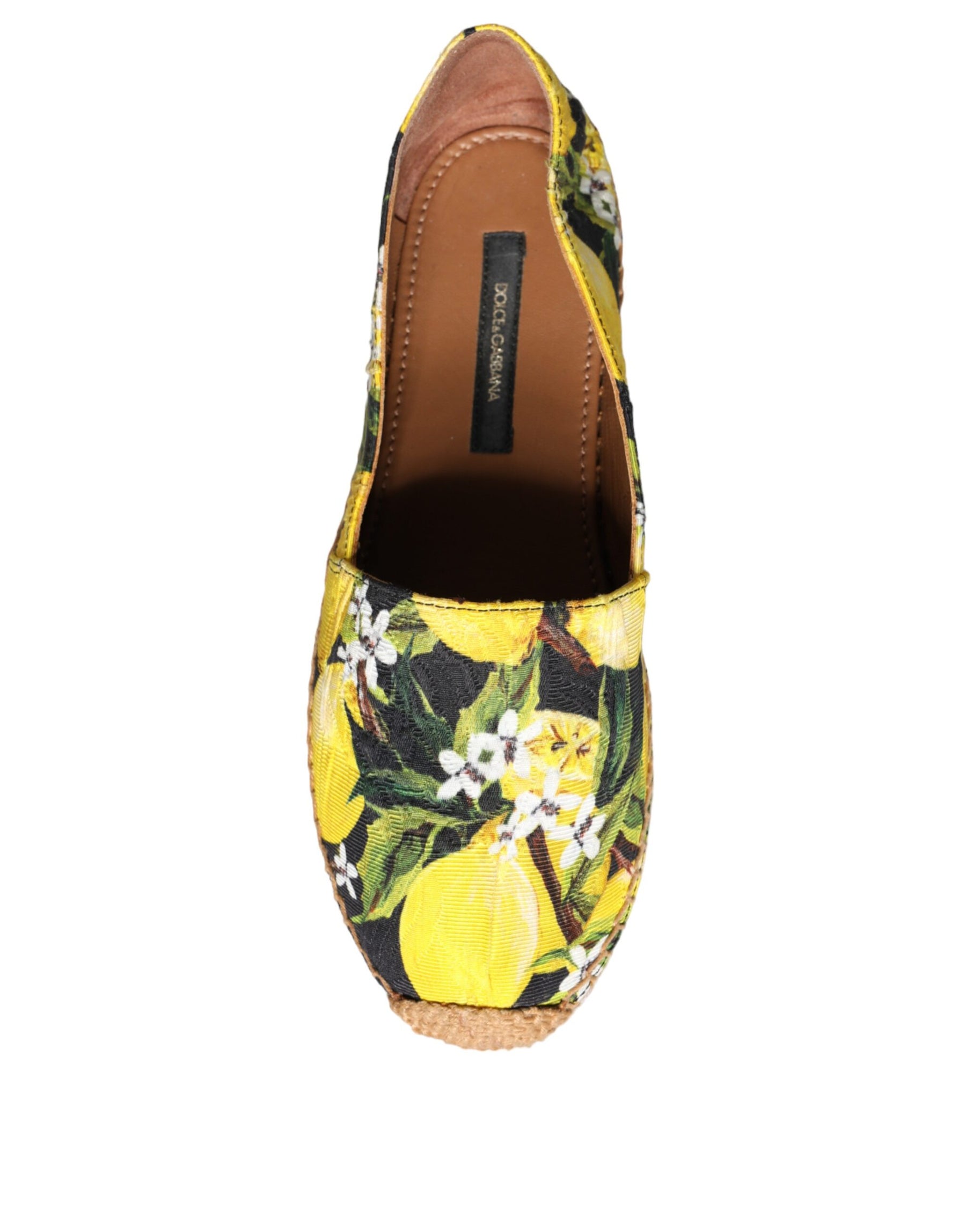 Dolce & Gabbana Multicolor Lemon Slip On Espadrilles Shoes | Regal Royce