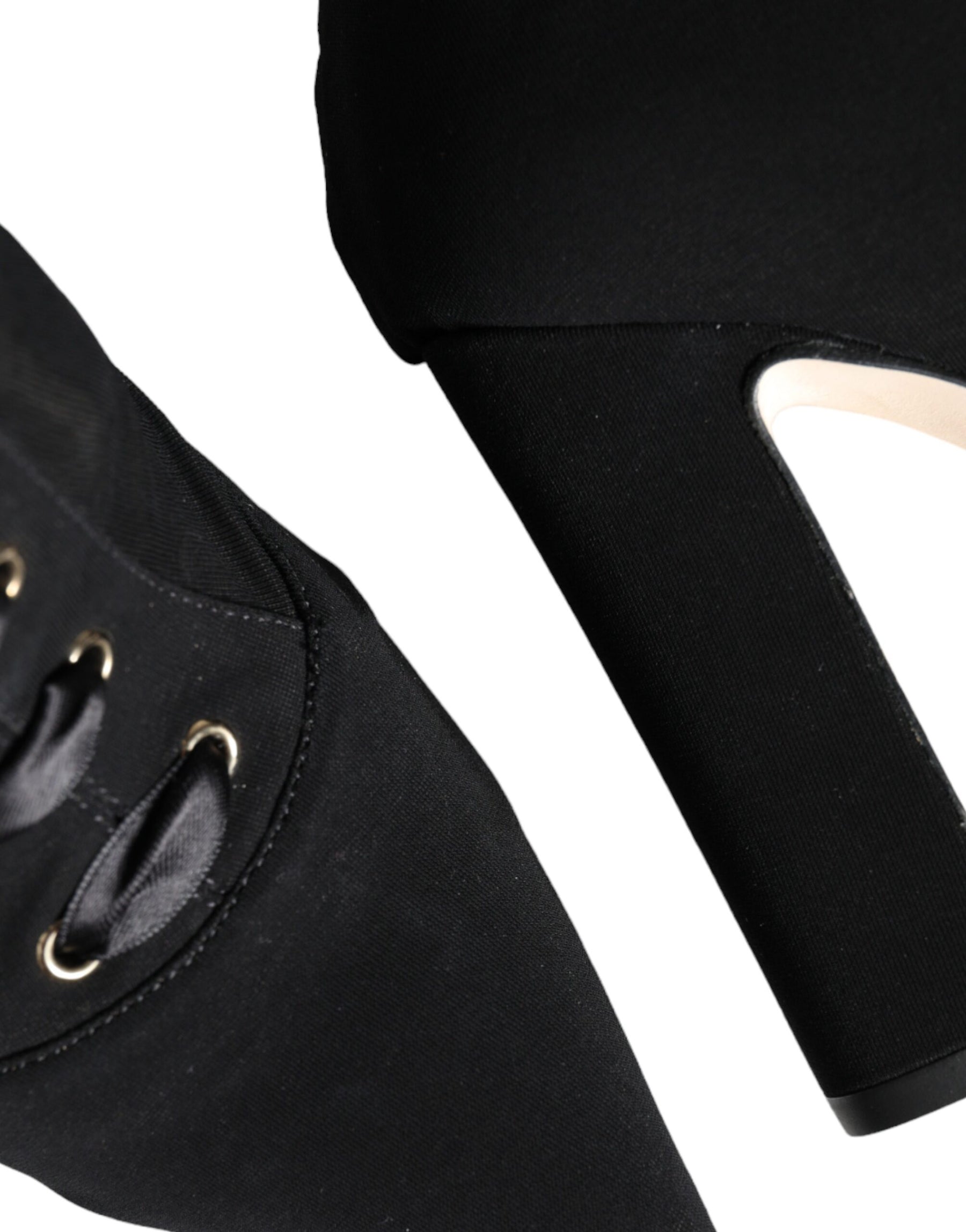 Dolce & Gabbana Black Jersey Stretch Ankle Booties Shoes | Regal Royce
