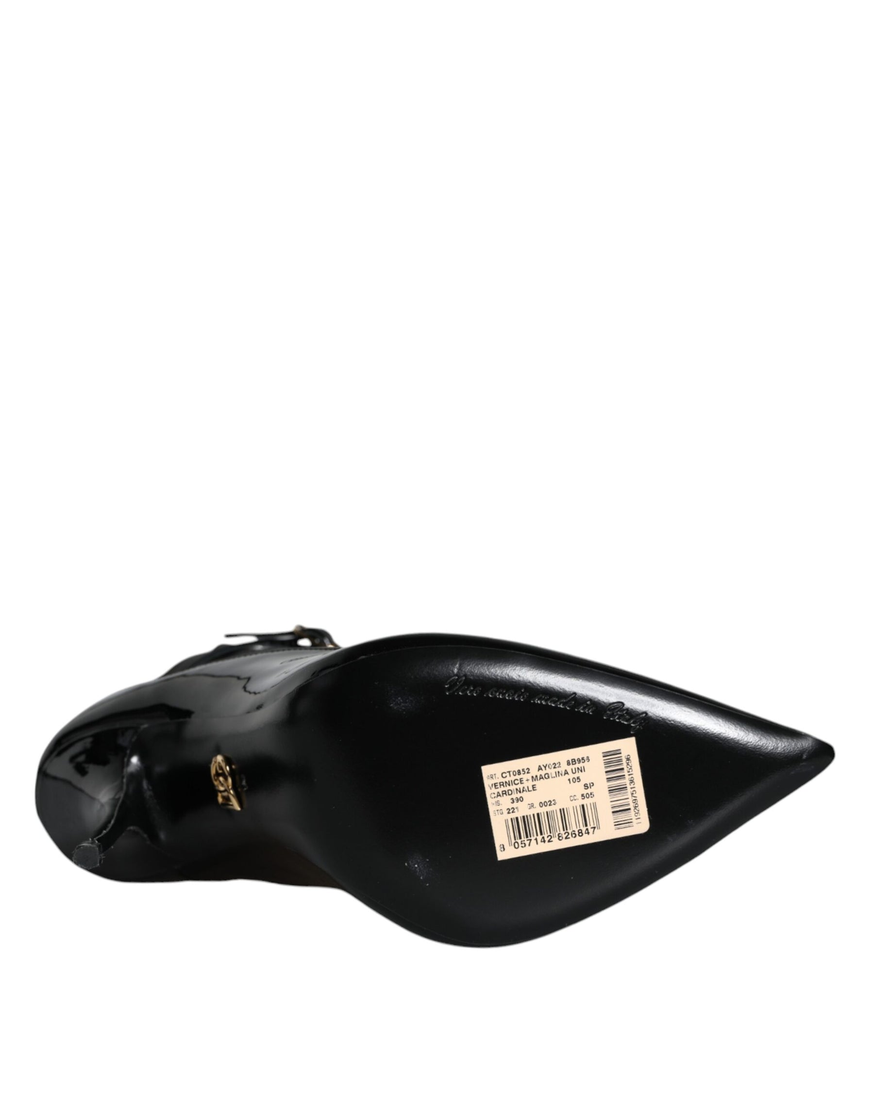 Dolce & Gabbana Black Leather Stilettos Booties Socks Shoes | Regal Royce