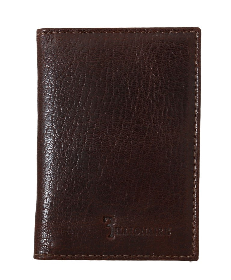Billionaire Italian Couture Brown Leather Bifold Wallet | Regal Royce