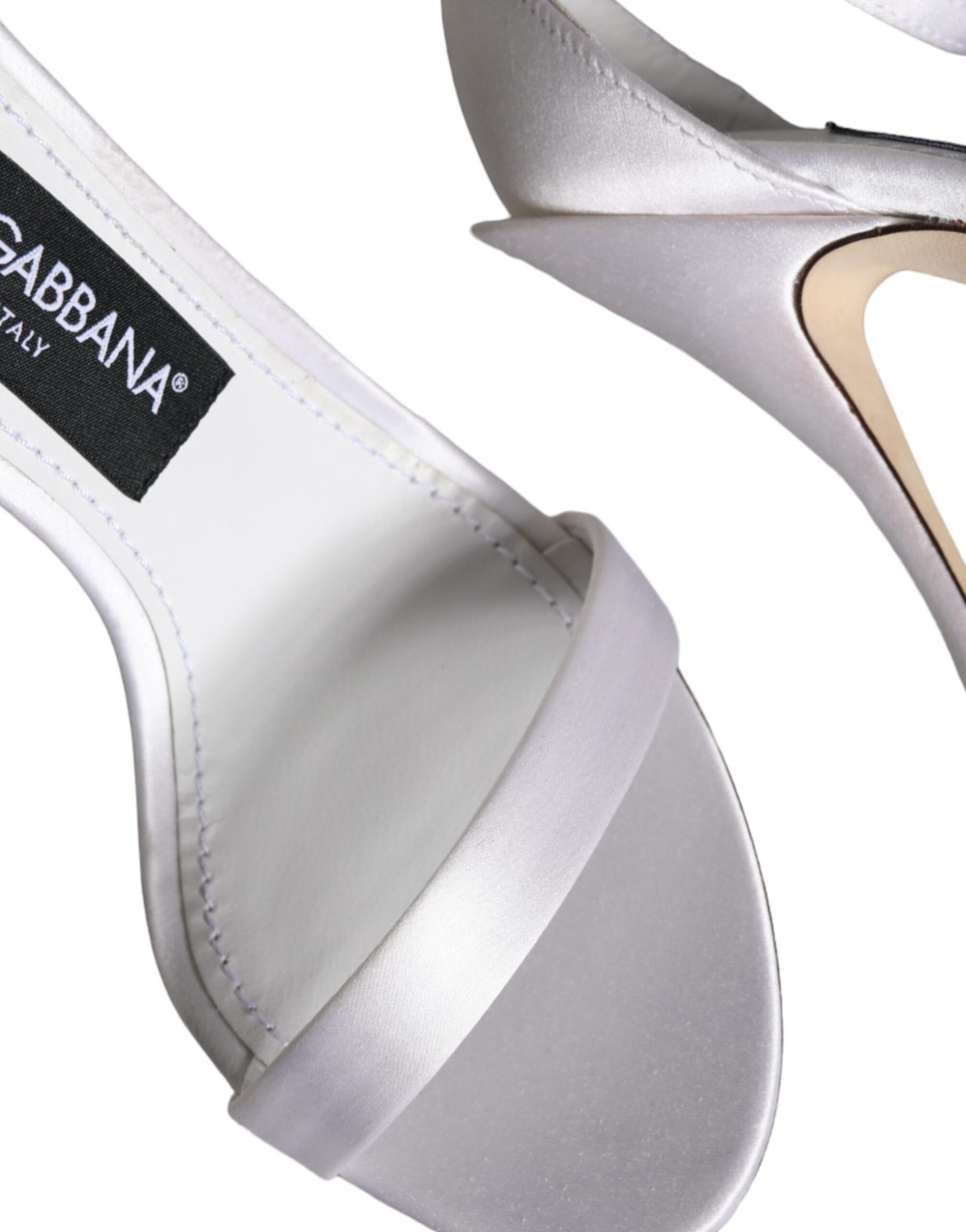 Dolce & Gabbana White KEIRA Heels Ankle Strap Sandals Shoes | Regal Royce