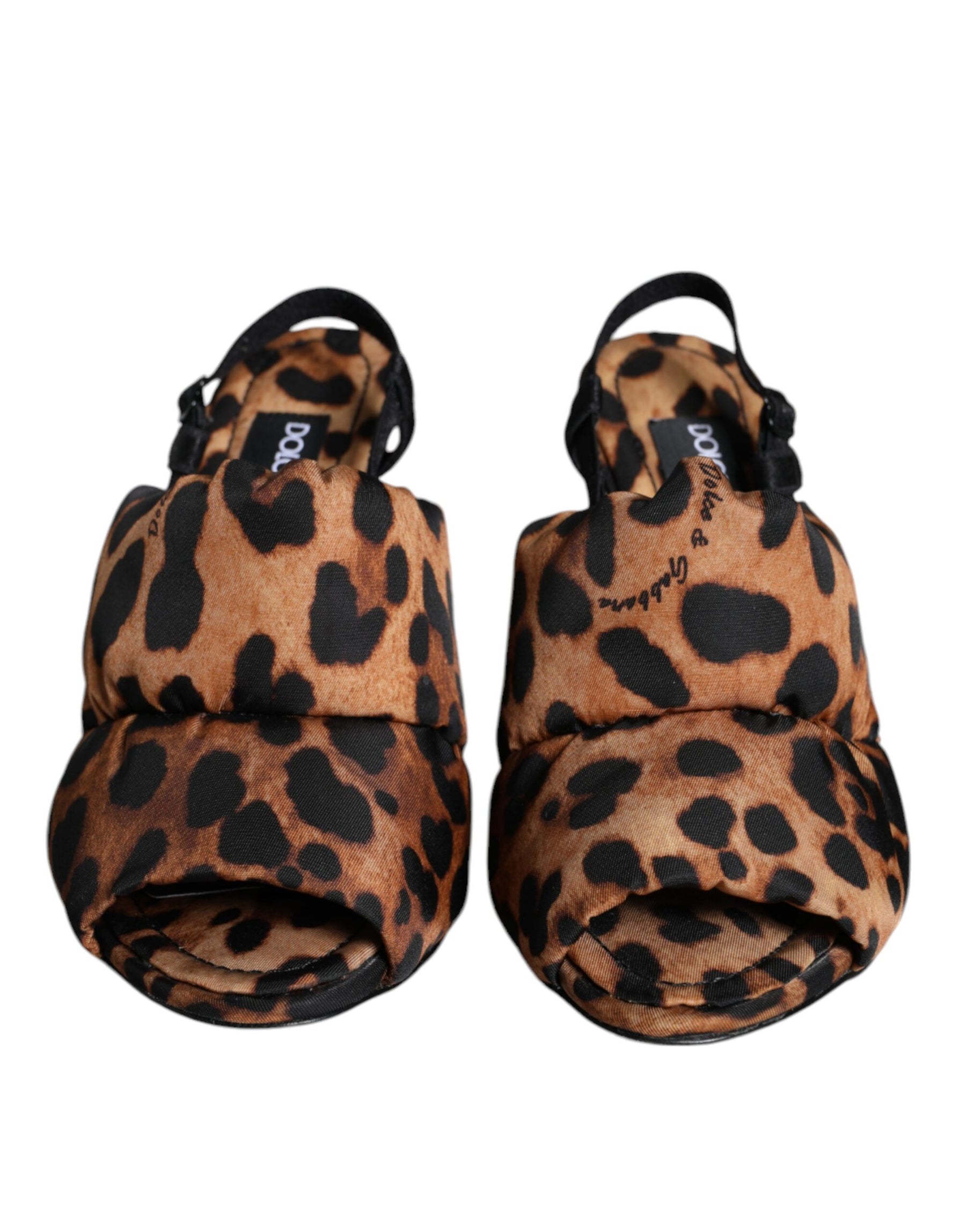 Dolce & Gabbana Brown Leopard Keira Slingback Sandals Shoes | Regal Royce