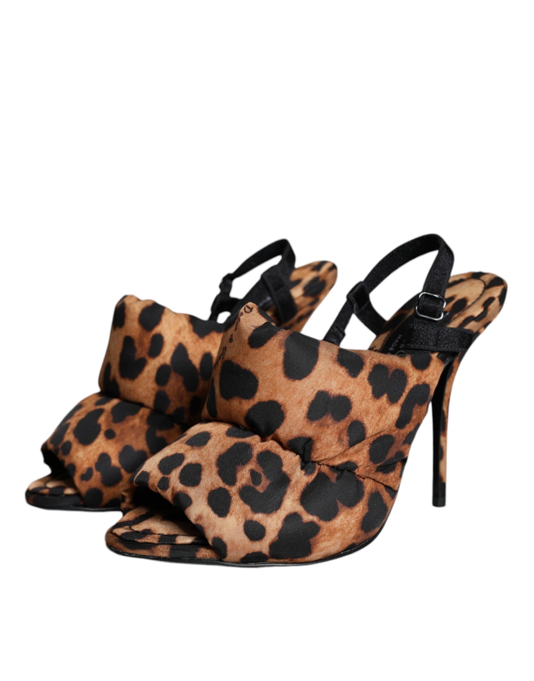 Dolce & Gabbana Brown Leopard Keira Slingback Sandals Shoes | Regal Royce