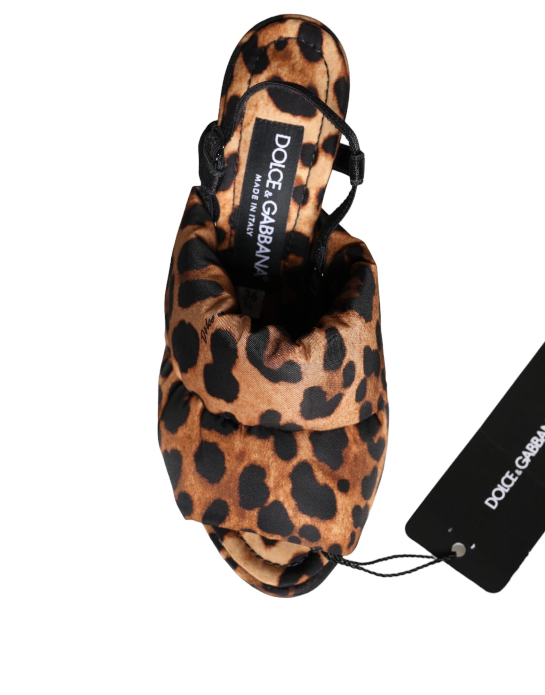 Dolce & Gabbana Brown Leopard Keira Slingback Sandals Shoes | Regal Royce