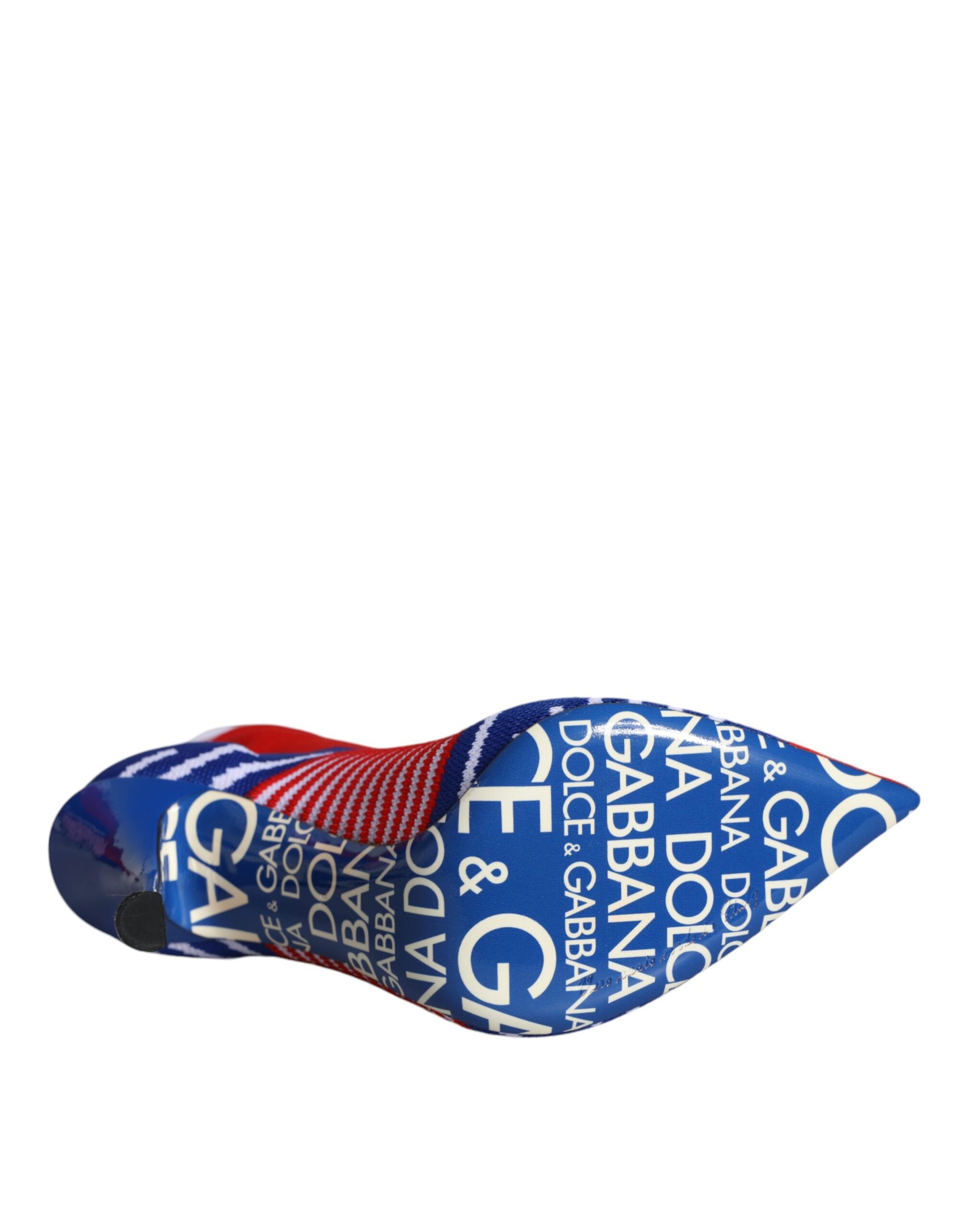 Dolce & Gabbana Red Blue Stretch Sock Style Ankle Boots Logo Shoes | Regal Royce