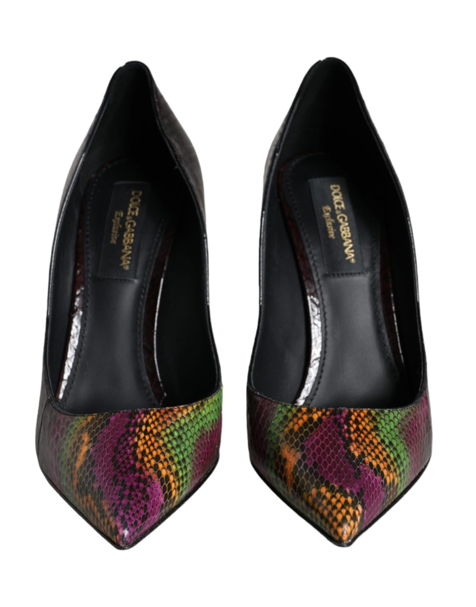 Dolce & Gabbana Multicolor Exotic Leather Heels Pumps Shoes | Regal Royce