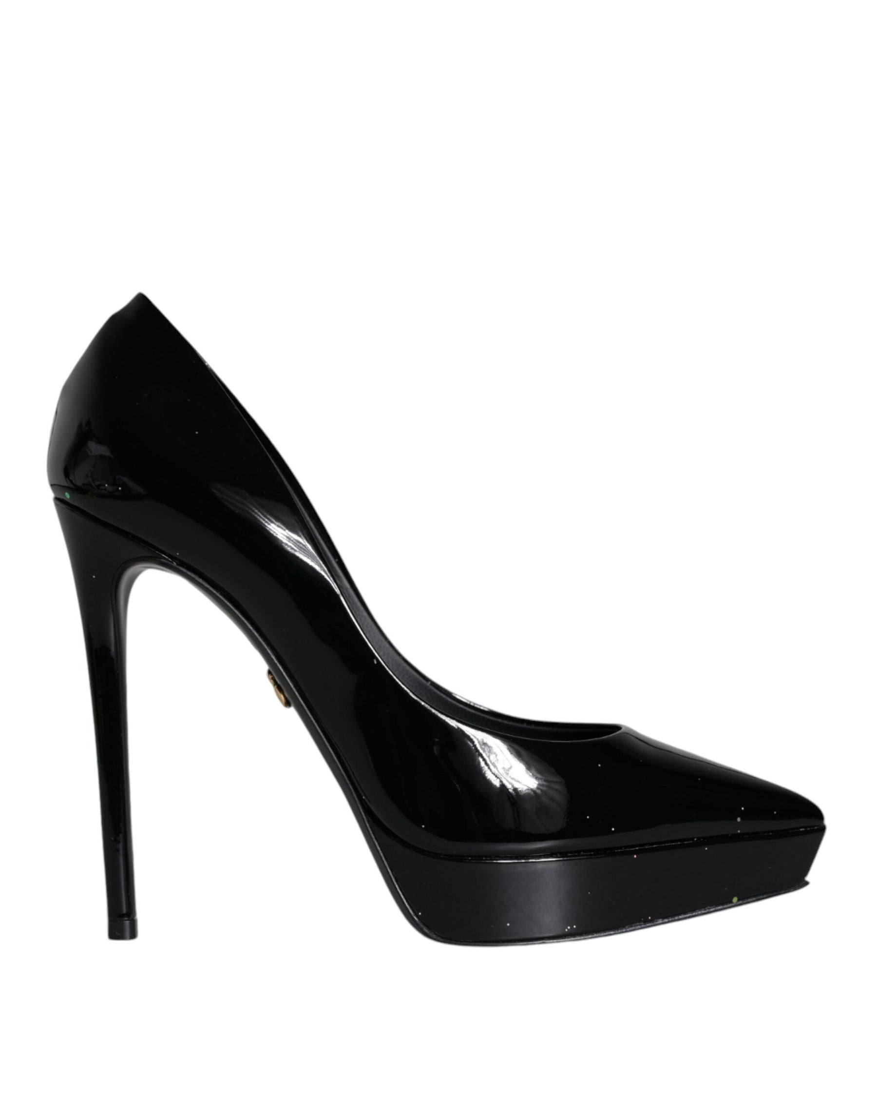 Dolce & Gabbana Black Leather Platform Heels Pumps Shoes | Regal Royce