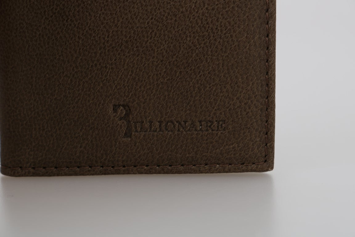 Billionaire Italian Couture Brown Leather Bifold Wallet | Regal Royce