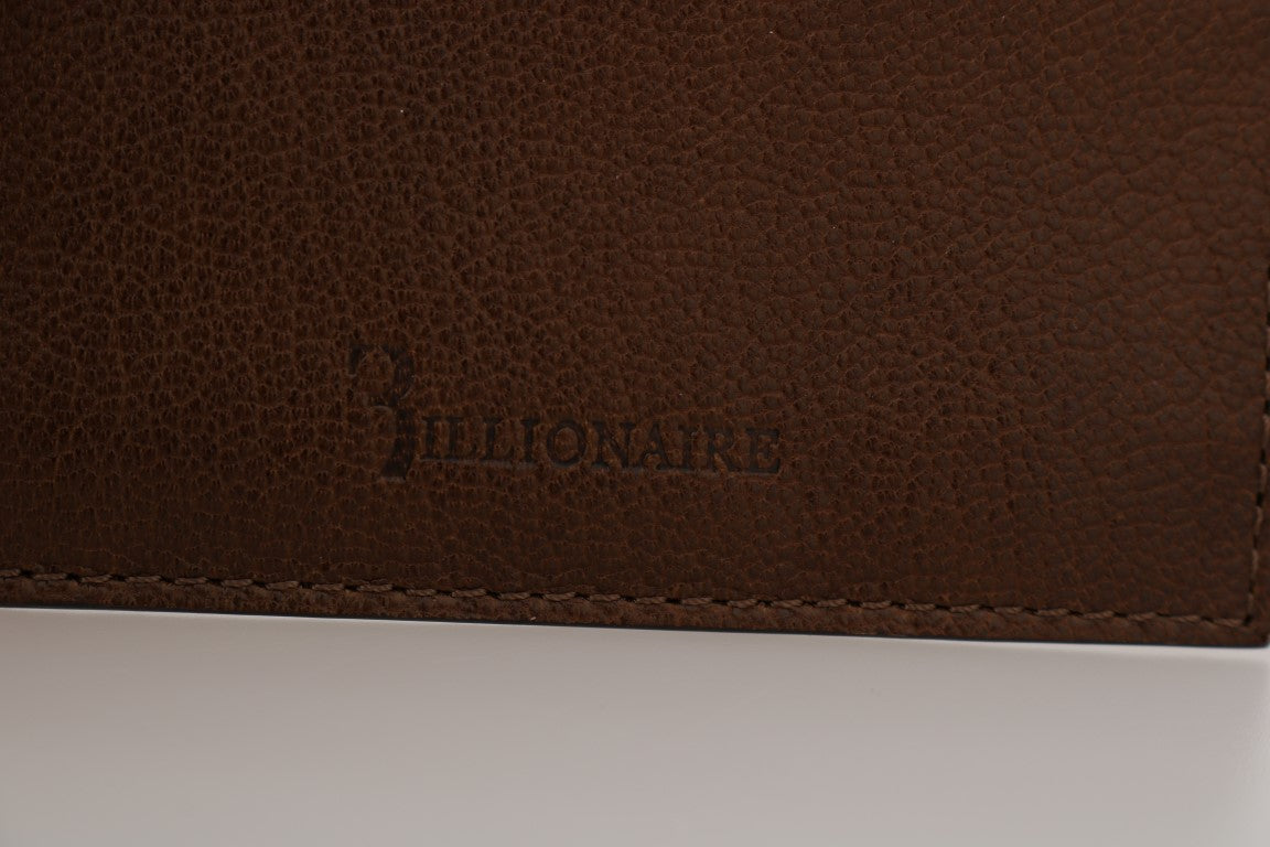 Billionaire Italian Couture Brown Leather Cardholder Wallet | Regal Royce