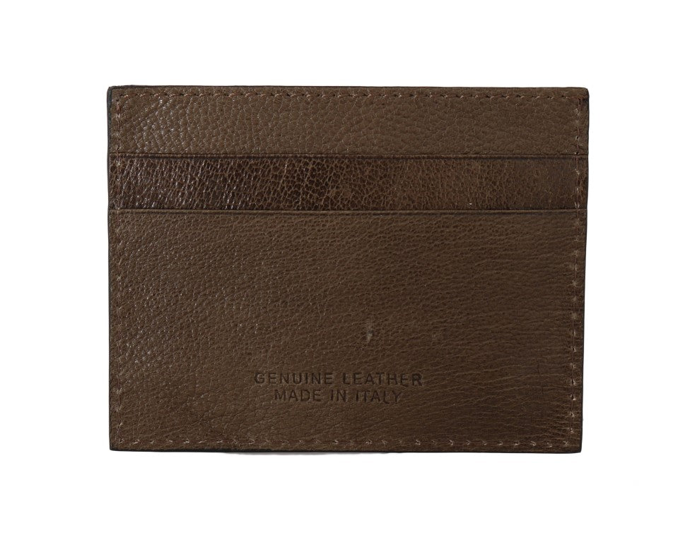 Billionaire Italian Couture Brown Leather Cardholder Wallet | Regal Royce