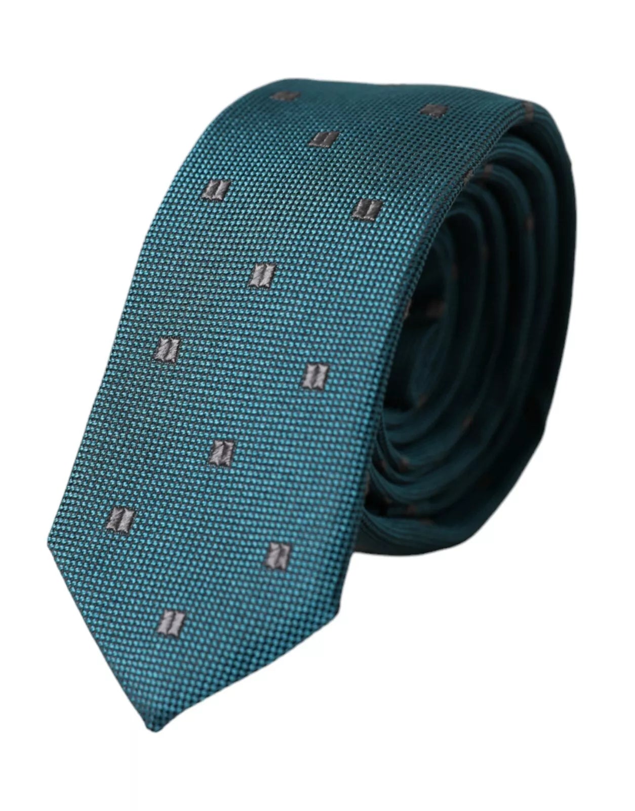Dolce & Gabbana Green Patterned Silk Adjustable Men Tie | Regal Royce