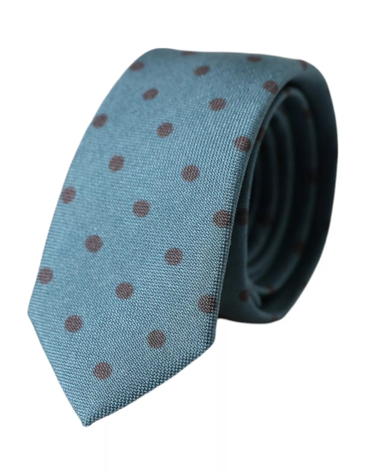 Dolce & Gabbana Green Black Polka Dot Silk Adjustable Men Tie | Regal Royce